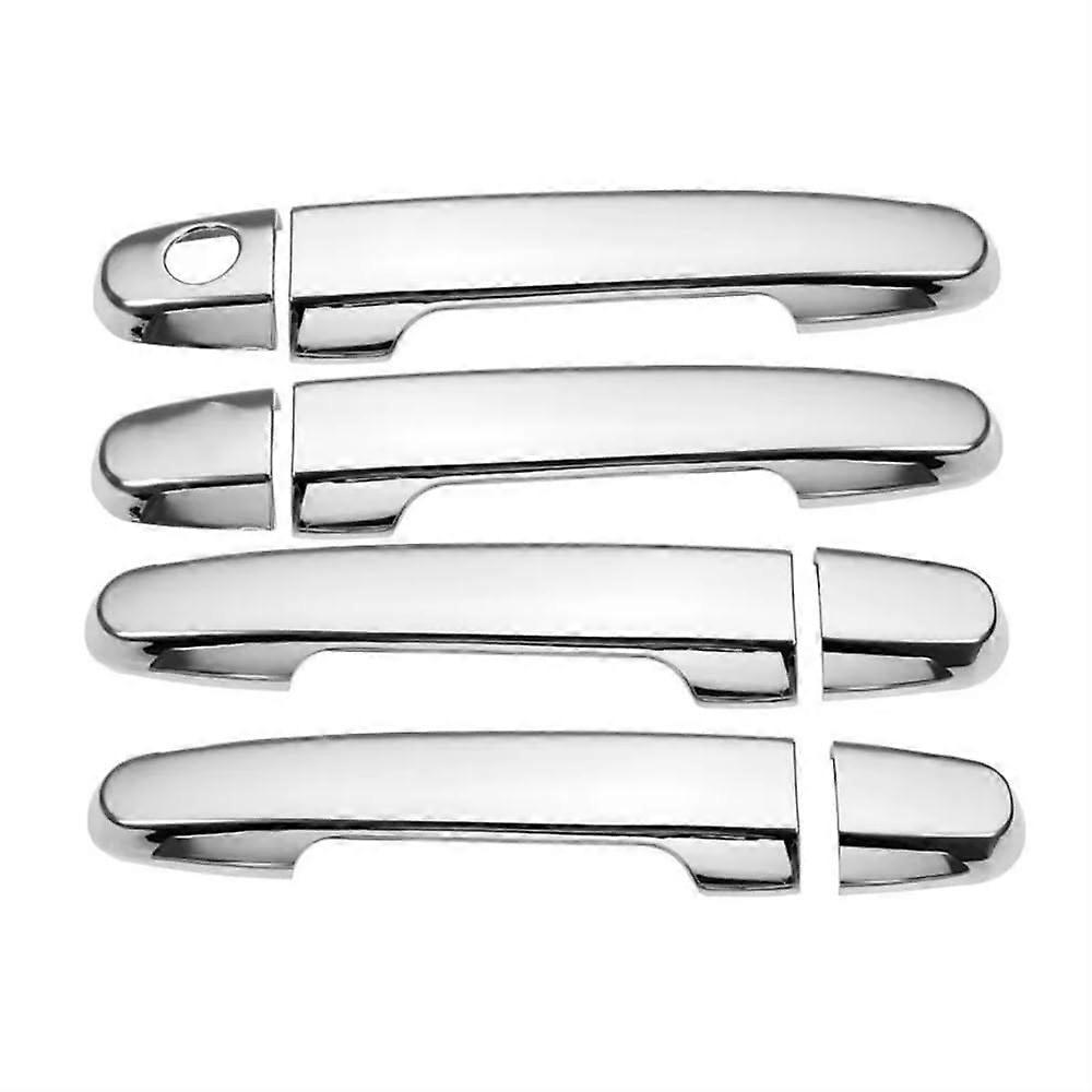 Door Handle Cover Trim Styling Accessory for Toyota Aygo MK2 2015-2018 Silver Keyhole Compatible