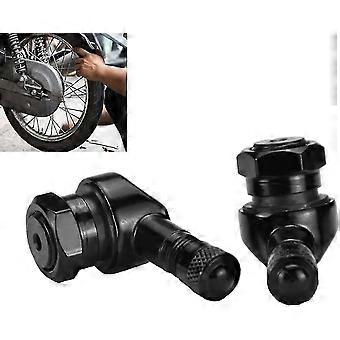 2 Pcs Válvulas de ângulo de pneu de alumínio Válvula de ângulo de motocicleta 11,3 mm 90 graus Válvula de pneu Adaptador de válvula de pneu extensão de pneu universal para carro, motocicleta, V