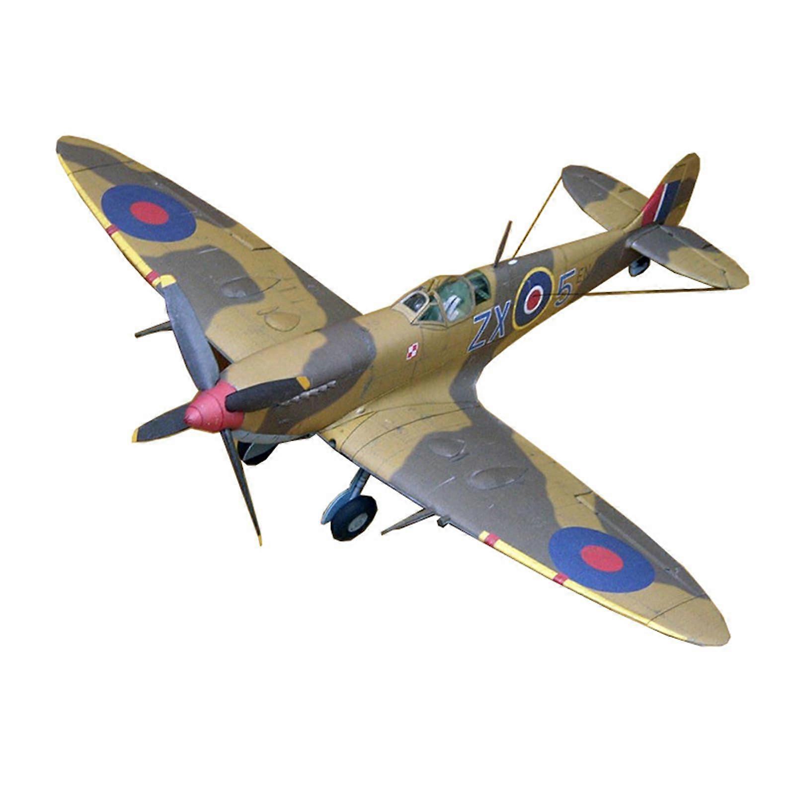 DIY Paper Plane 1:33 Supermarine Spitfire Fighter Paper Military Plane Model Kit (Disassembled Set)