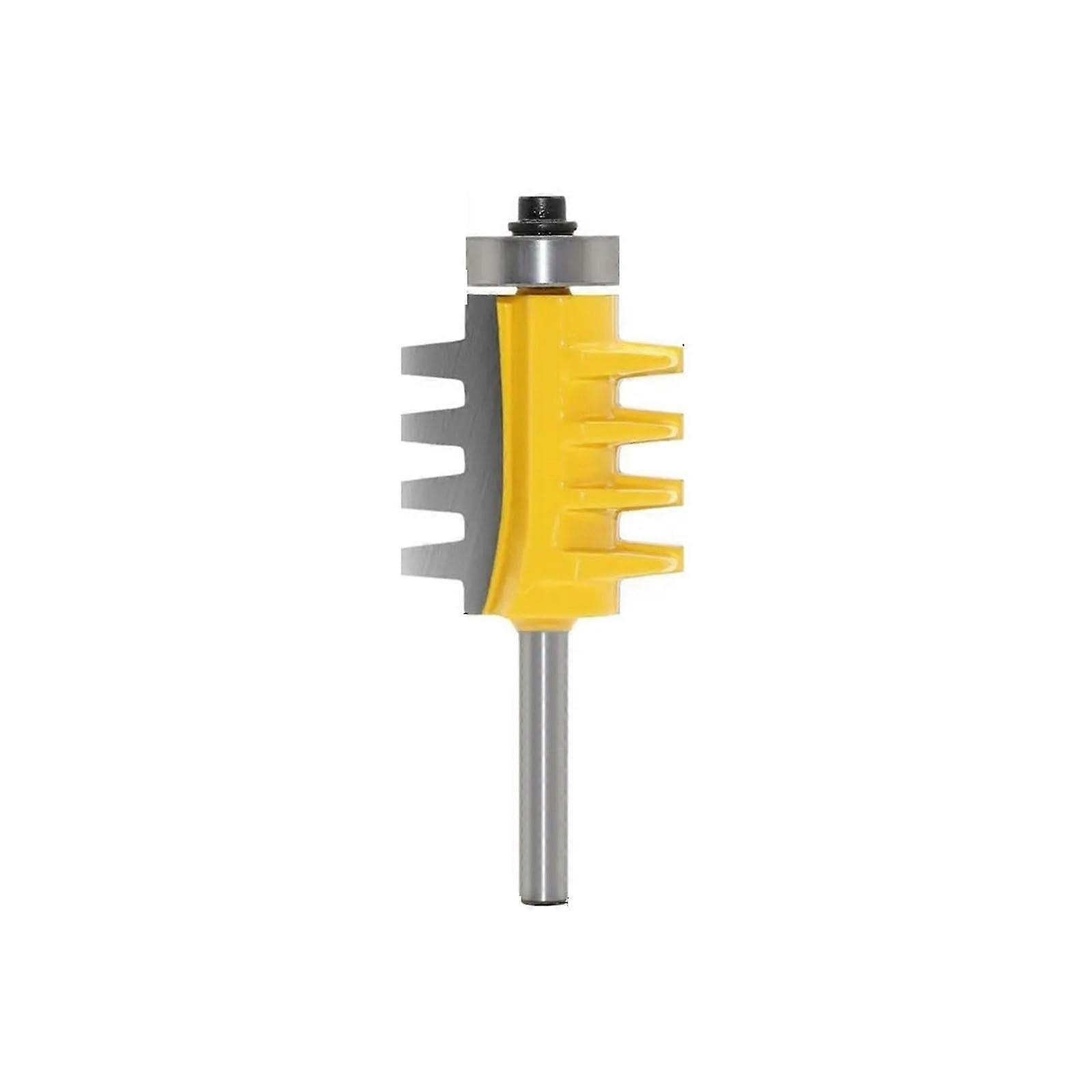 1PC 6mm 1/4in 8mm Shank Rail Reversible Finger Joint Glue Router Bit Taper Tenon Wood Milling Cutter Power Tools Wood Router Cutter (6.35mm shank)