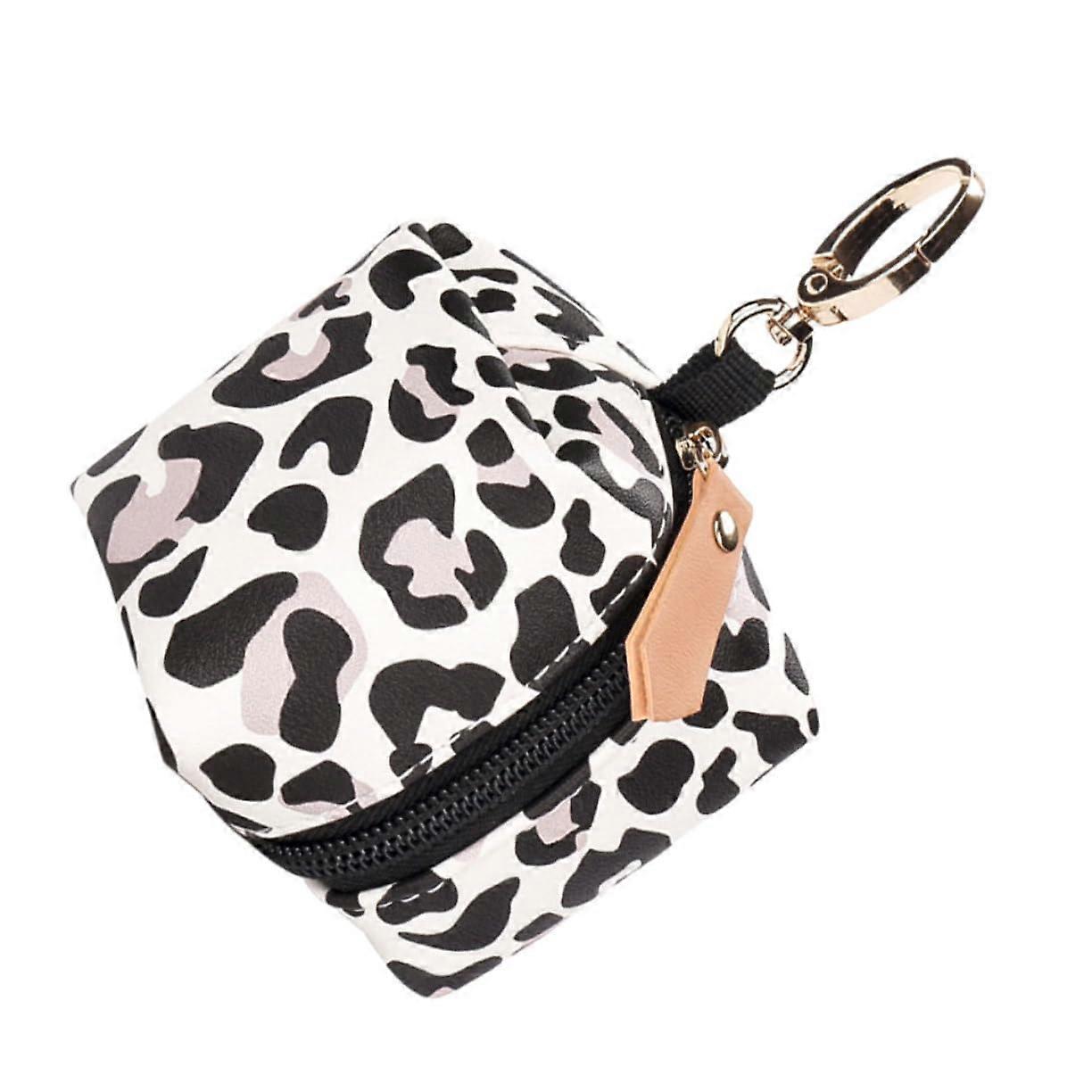 Dummy Leopard Storage Bag  Waterproof Dummy Bag with Clip  Ideal for On the Go  Hanging for Newborns and Babies Practical Organiser for Dummies