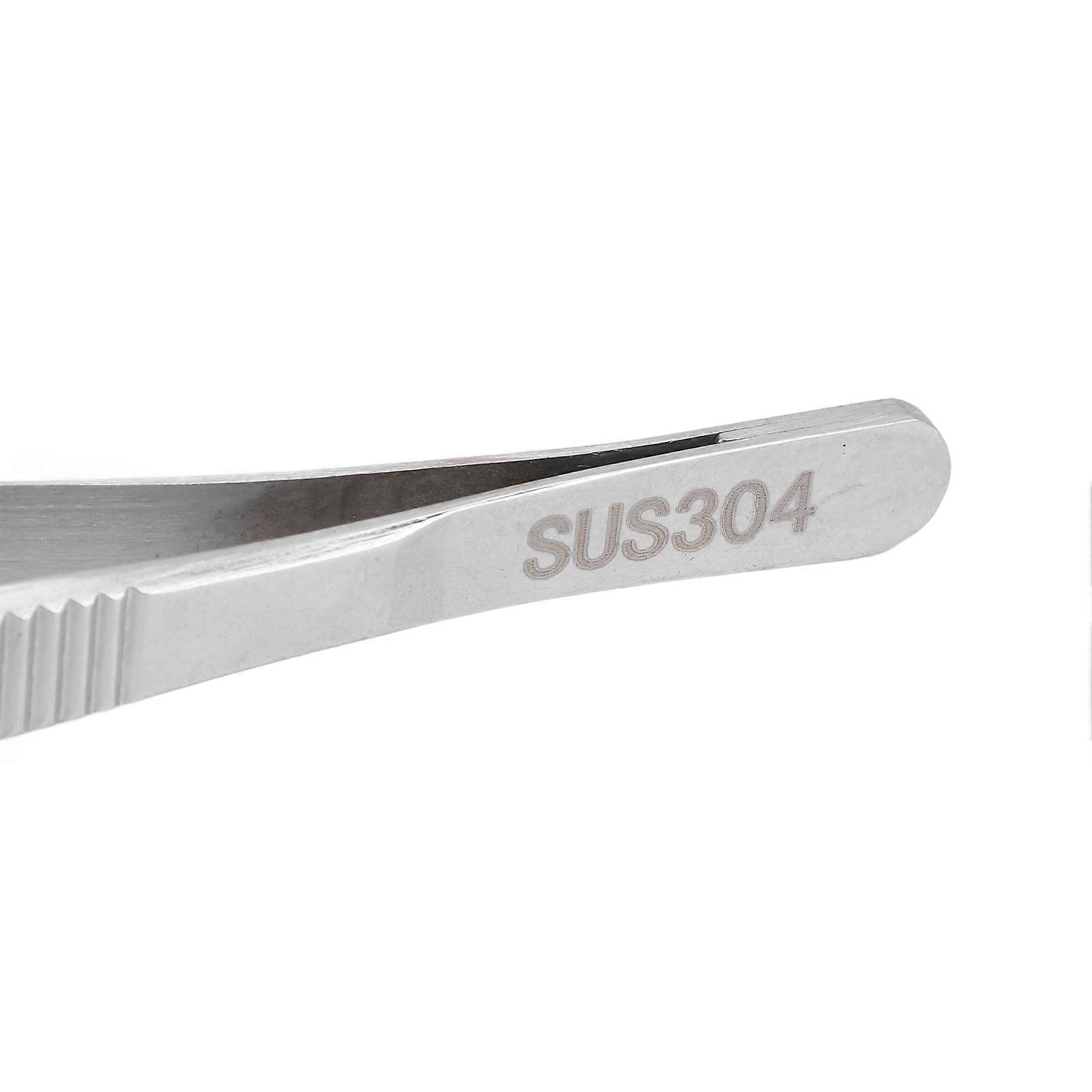 Tip Tweezers High Accuracy Stainless Steel Serrated Edge Portable Tweezers 12.5cm Curved Pointed