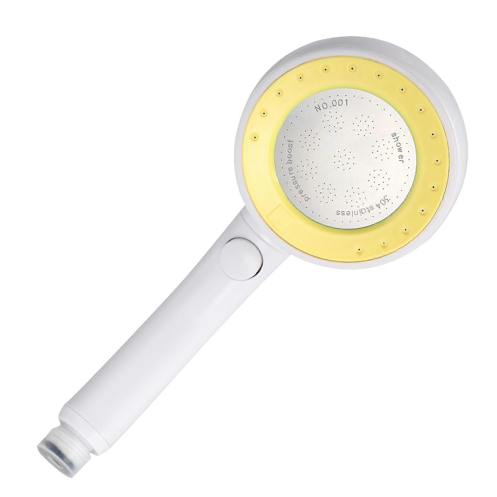 Durable Water Saving Shower Head with 360 Degree Rotation and Pressurized Outlet for Home Use in Yellow