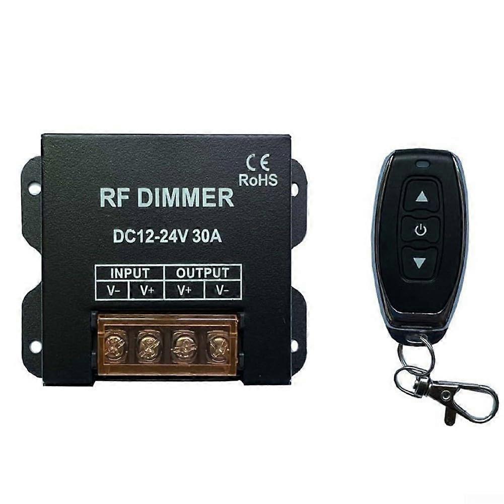 RF Wireless Remote Control LED Dimmer for DC 12V/24V Lighting Systems, PWM Dimming Technology for Continuous Brightness Adjustment