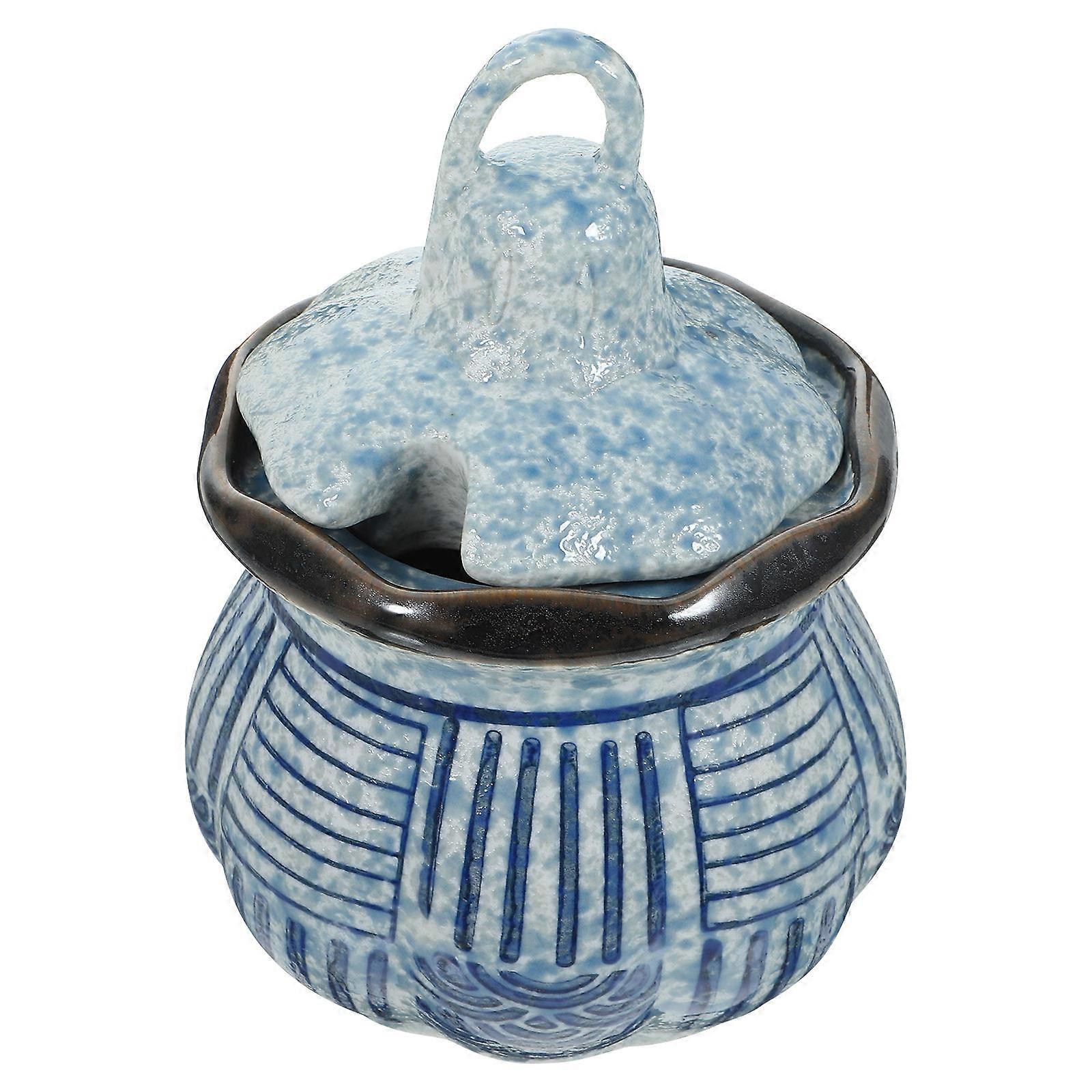 Ceramic Shoyu Sauce Dispenser with Lid – Stylish Condiment Holder for Home, Restaurant, or Buffet Use, Keeps Soy Sauce and Vinegar Clean and Insect