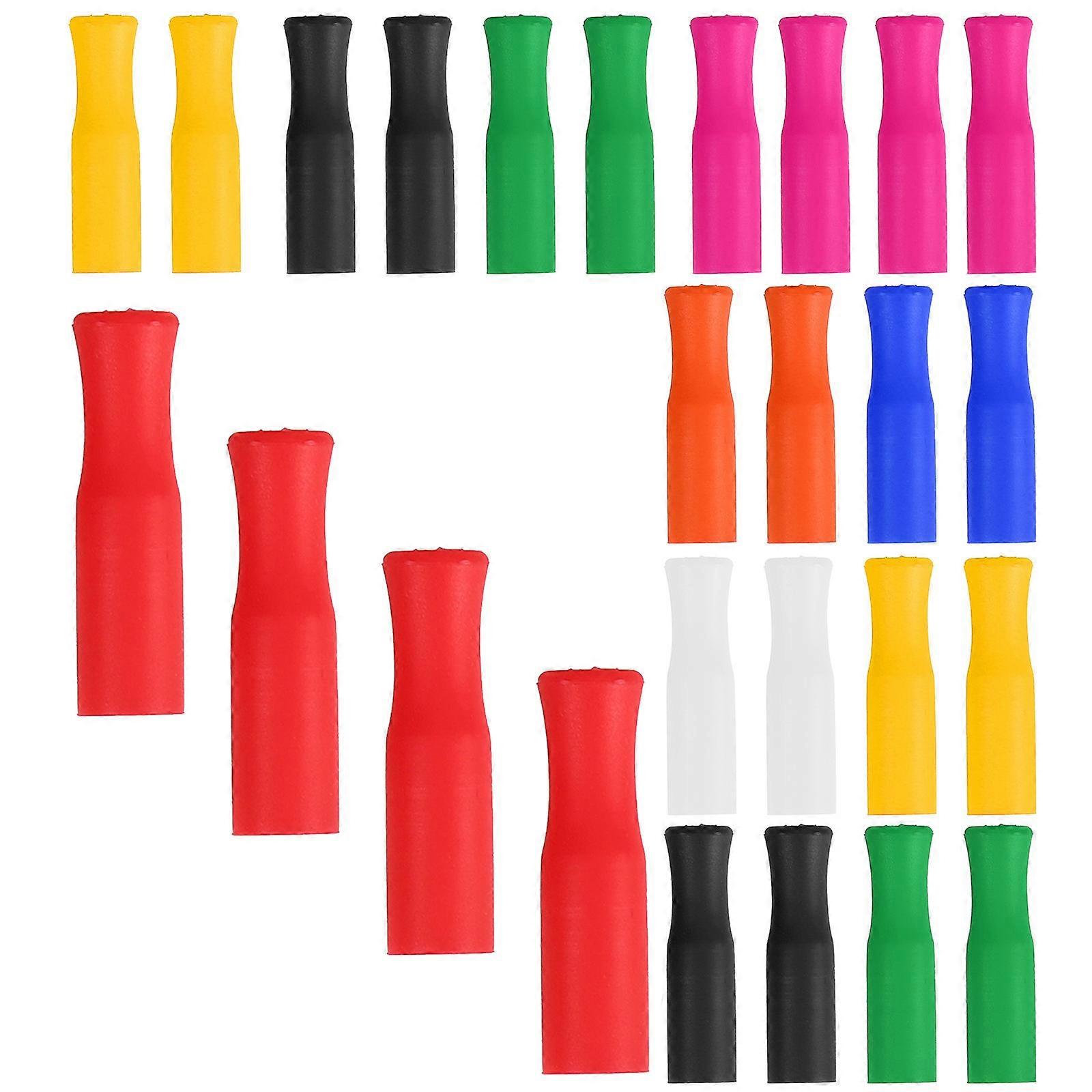 24pcs Silicone Straw Covers, Food Grade Soft Tips for Standard Straws, Reusable Drinking Accessories for Enhanced Beverage Experience, Easy to Clean &