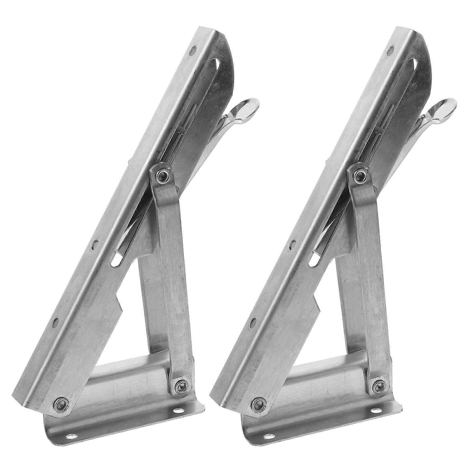 Foldable Brackets for Shelves Wall Shelf Bracket for Holding 1Pair Silver