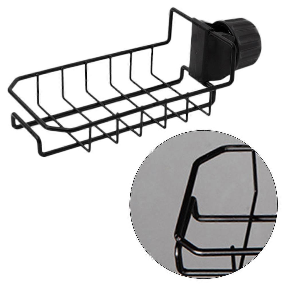 Kitchen Sink Organizer Sponge Drainer Black Practical Design For Homeowners 1Pack