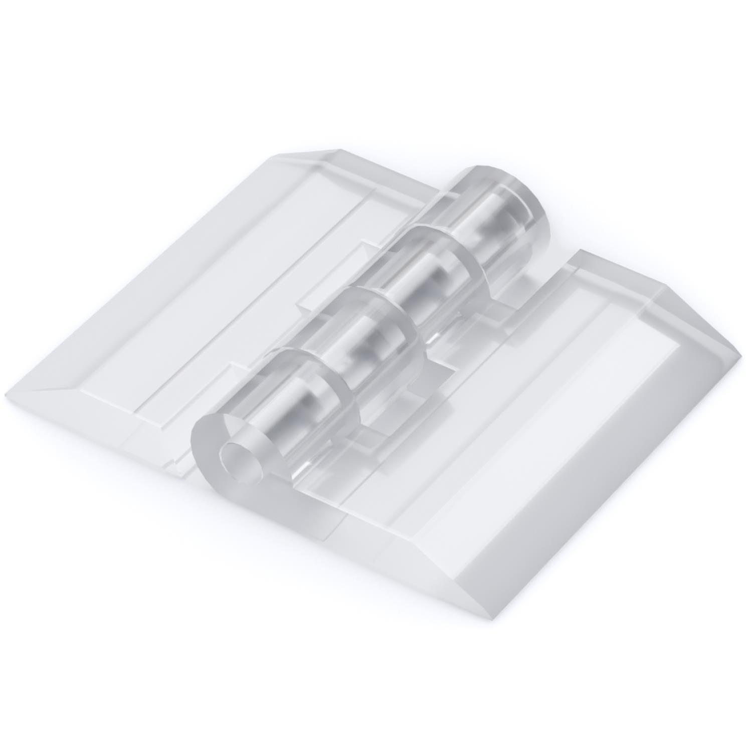 5x Clear Acrylic Piano Hinges 25mm, Continuous Plastic Hinges
