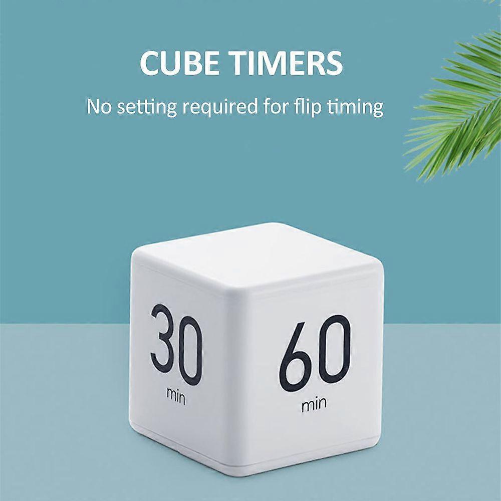 Cube Timers Time Management and Countdown Settings with Gravity Sensor Flip Timer 2.6 Inch Kids Timer 15-20-30-60 Minutes for Studying Cooking Reading