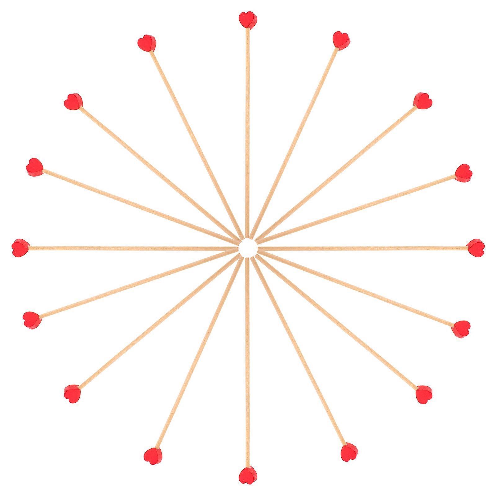 Wooden Stir Sticks for Coffee and Cocktail Mixing Red Color Safe Practical and Comfortable to Use 100pcs