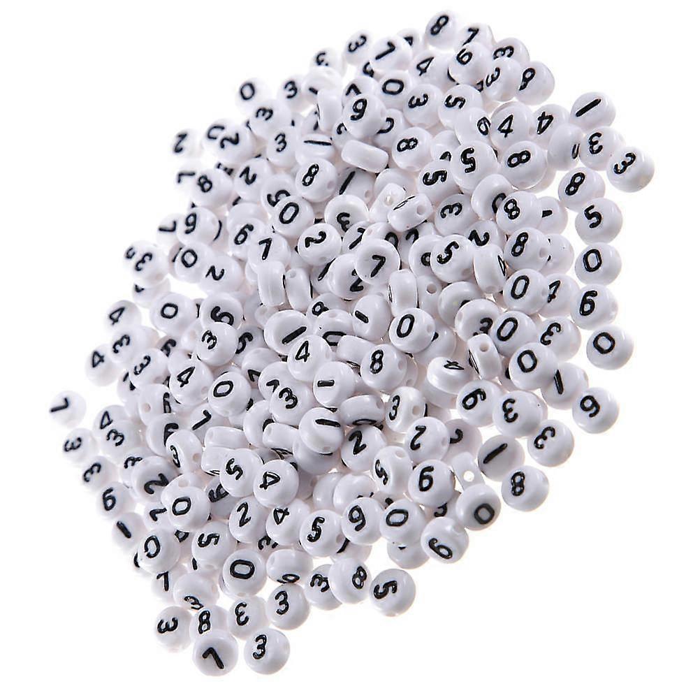 100pcs Acrylic Number Beads for DIY Bracelets, Hair Accessories, and Jewelry Making – Lightweight Loose Beads for Stringing Crafts & Handmade