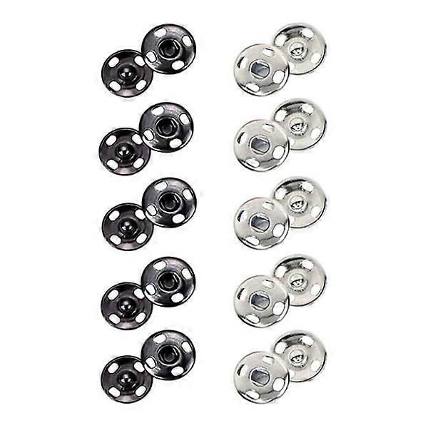 100 sets 10 mm/12 mm/15 mm/17 mm/8.5 mm sew-on snap buttons Metal snap buttons Press button for sewing clothes