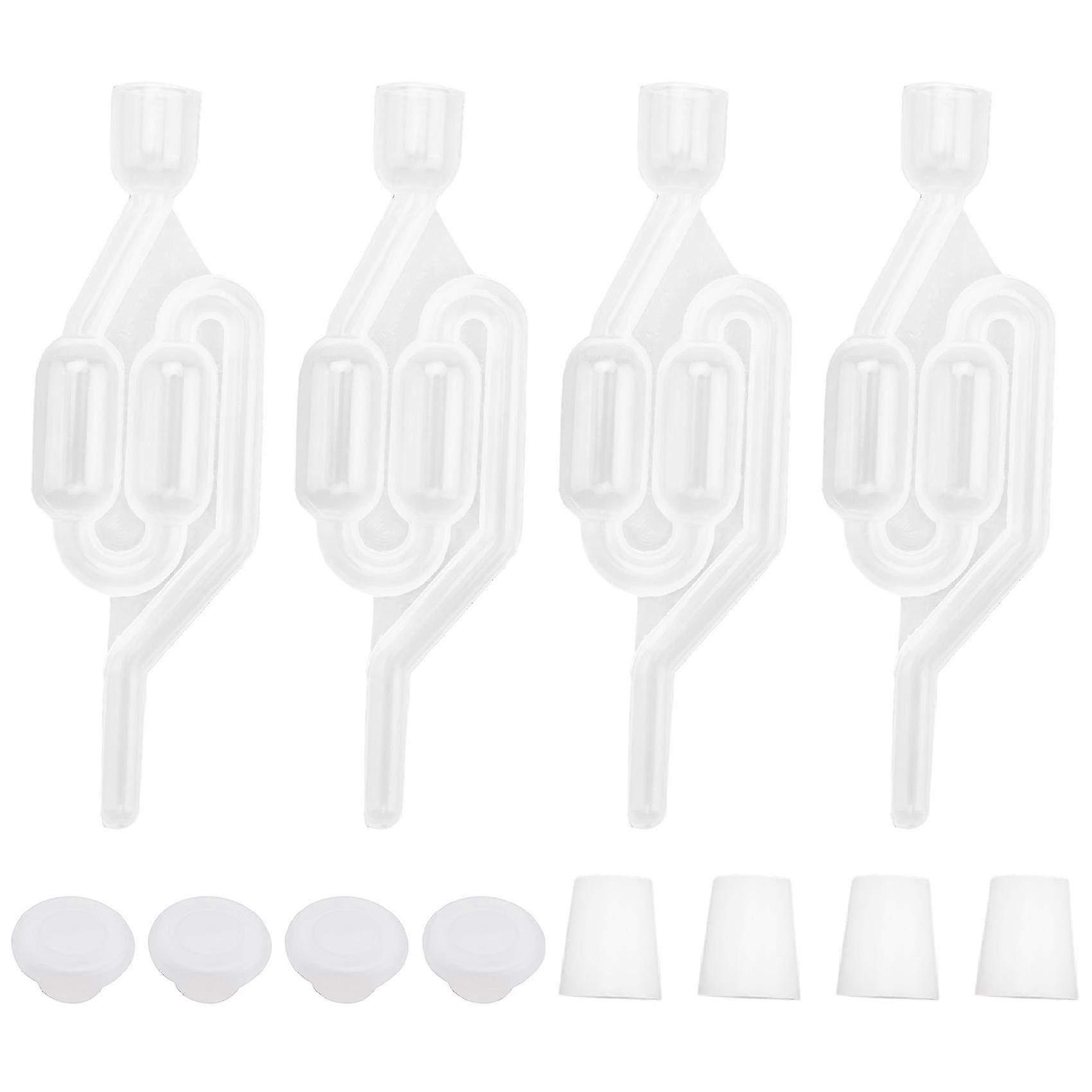Fermentation Airlock with Rubber Stopper - Twin Bubble Airlock for Home Brew & Wine Making, Essential Brewing Equipment