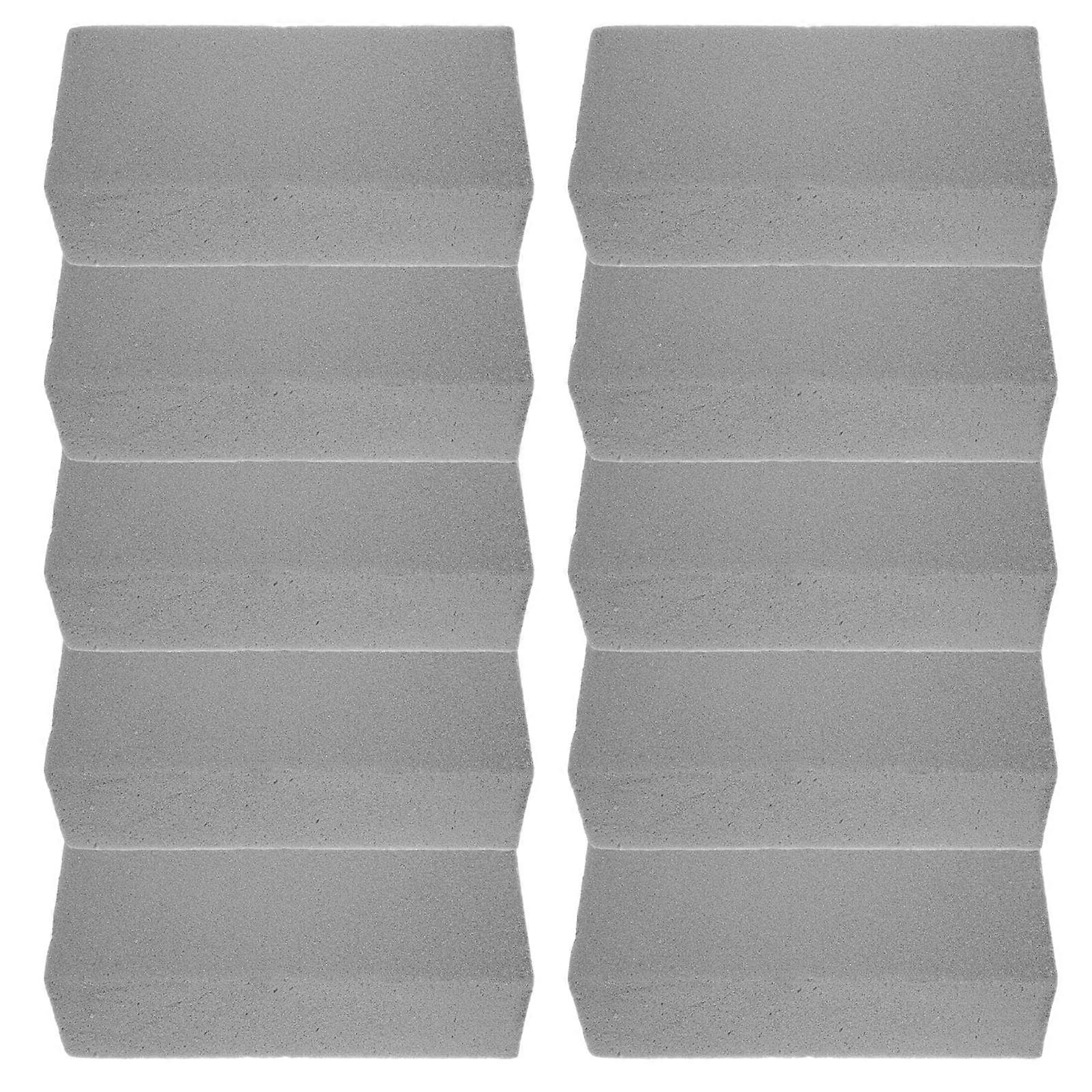Flower Arrangement Plate Base 10Pcs Ideal For Home DIY Floral Decoration And Flower Shop Use Rectangular Grey Water Absorption