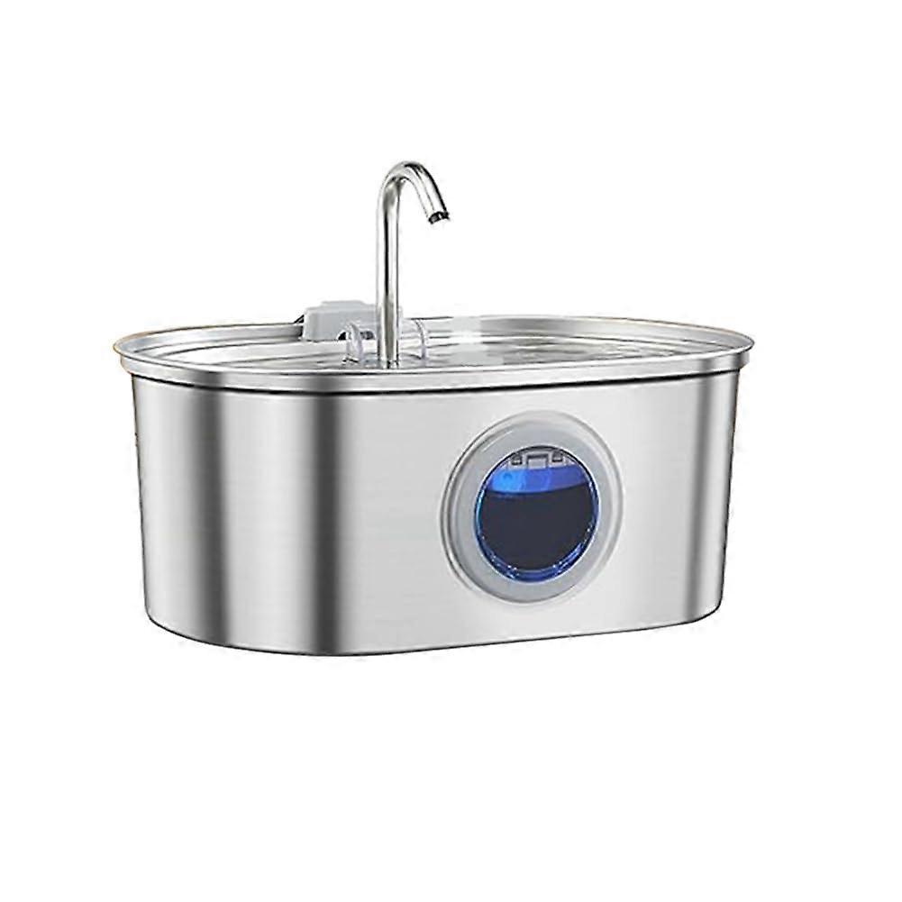For pets, made of stainless steel with a transparent window, pet dispenser, very quiet, easy to use (EU plug).