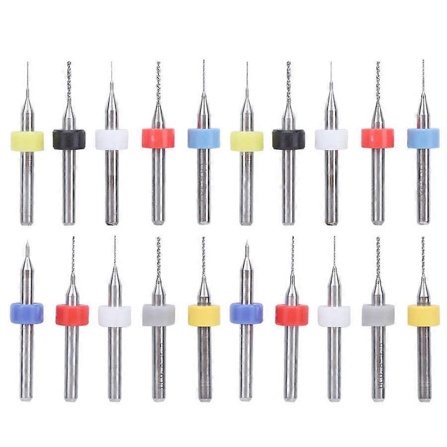 20pcs 0.1mm-1mm Mini Drill Bits Set Wood Alloy Circumference Mini Fixed Shank Drilling Tools