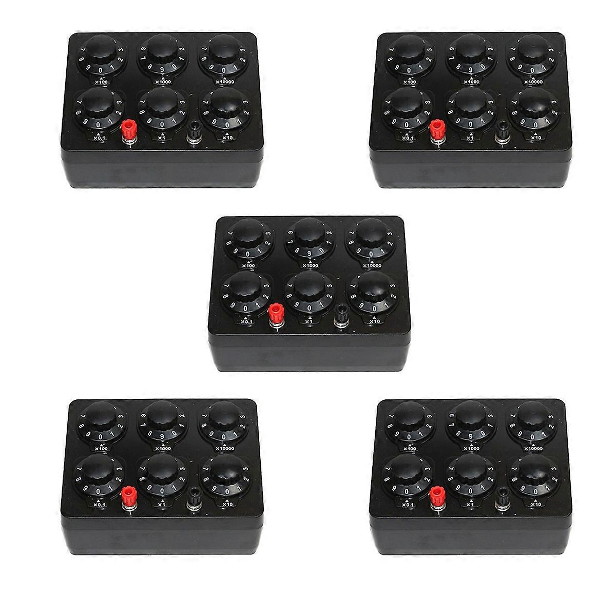 5X 0-99999.9 Ohm Simple Resistance Box Precision Variable Decade Resistor Teaching Instrument Teachi