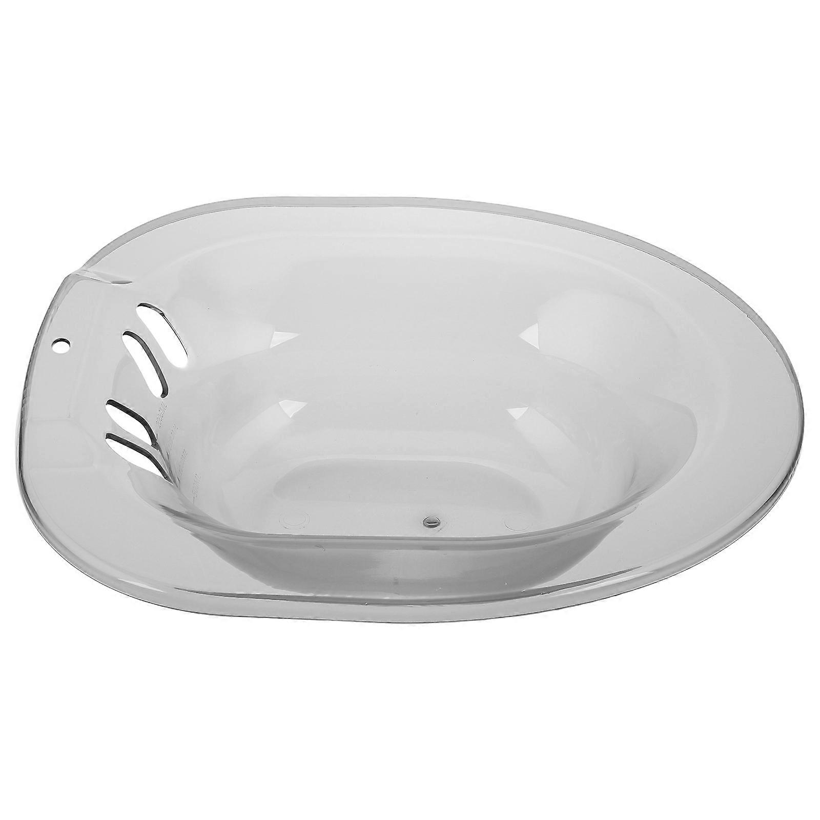 Sitz Bath Basin for Postpartum Care and Comfortable Ergonomic Design Plastic Light Grey