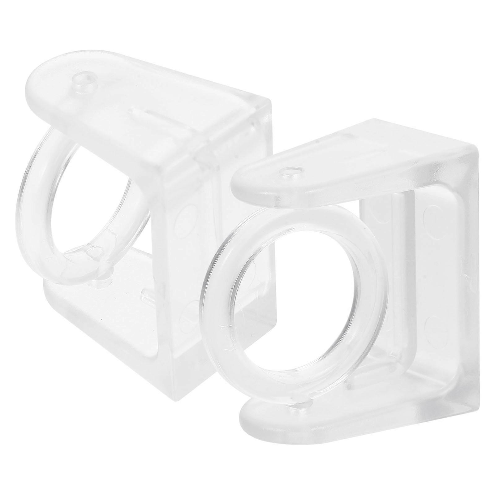 Transparent Self Adhesive Curtain Rod Holders – Sturdy Telescopic Bracket with Rotating Design, No Drill Required, Easy Installation for Kitchen and