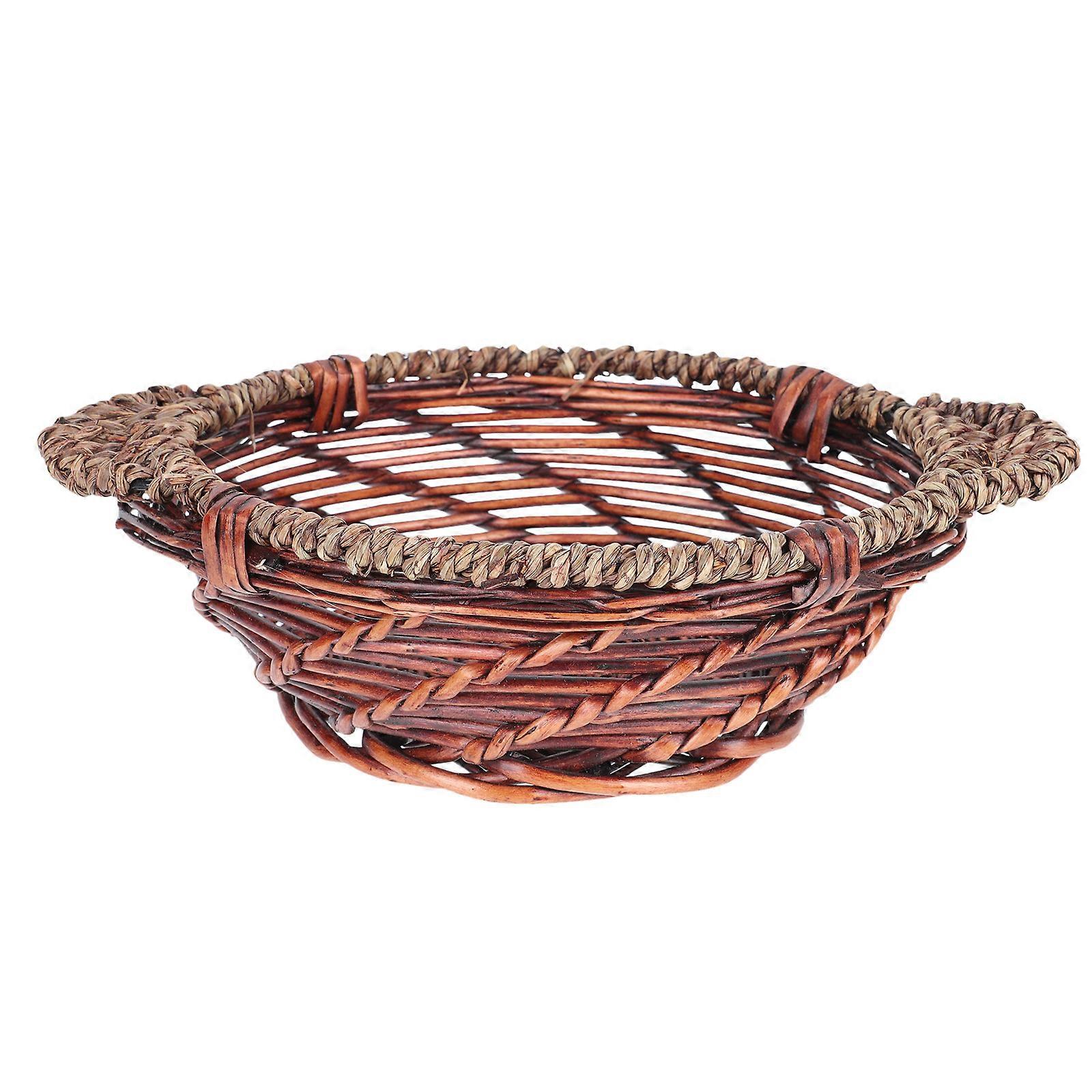 Creative Woven Storage Basket For Kitchen Tool 24.5X20CM Simple and Fresh Style Solution 1Pack