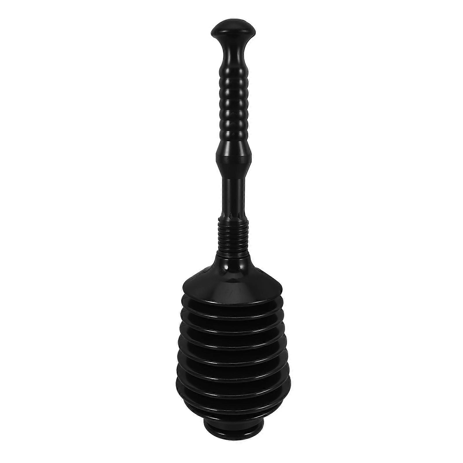 Bathroom Plunger Heavy Duty Black Plunger For Unclogging Householders 52X14X14CM 1Pcs