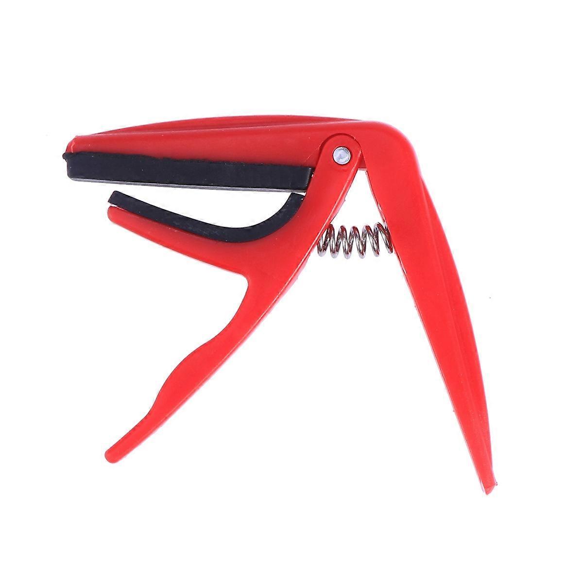 Uke Capo Red Professional Ukulele Capo Suitable For Guitar Music Practice 1Pcs