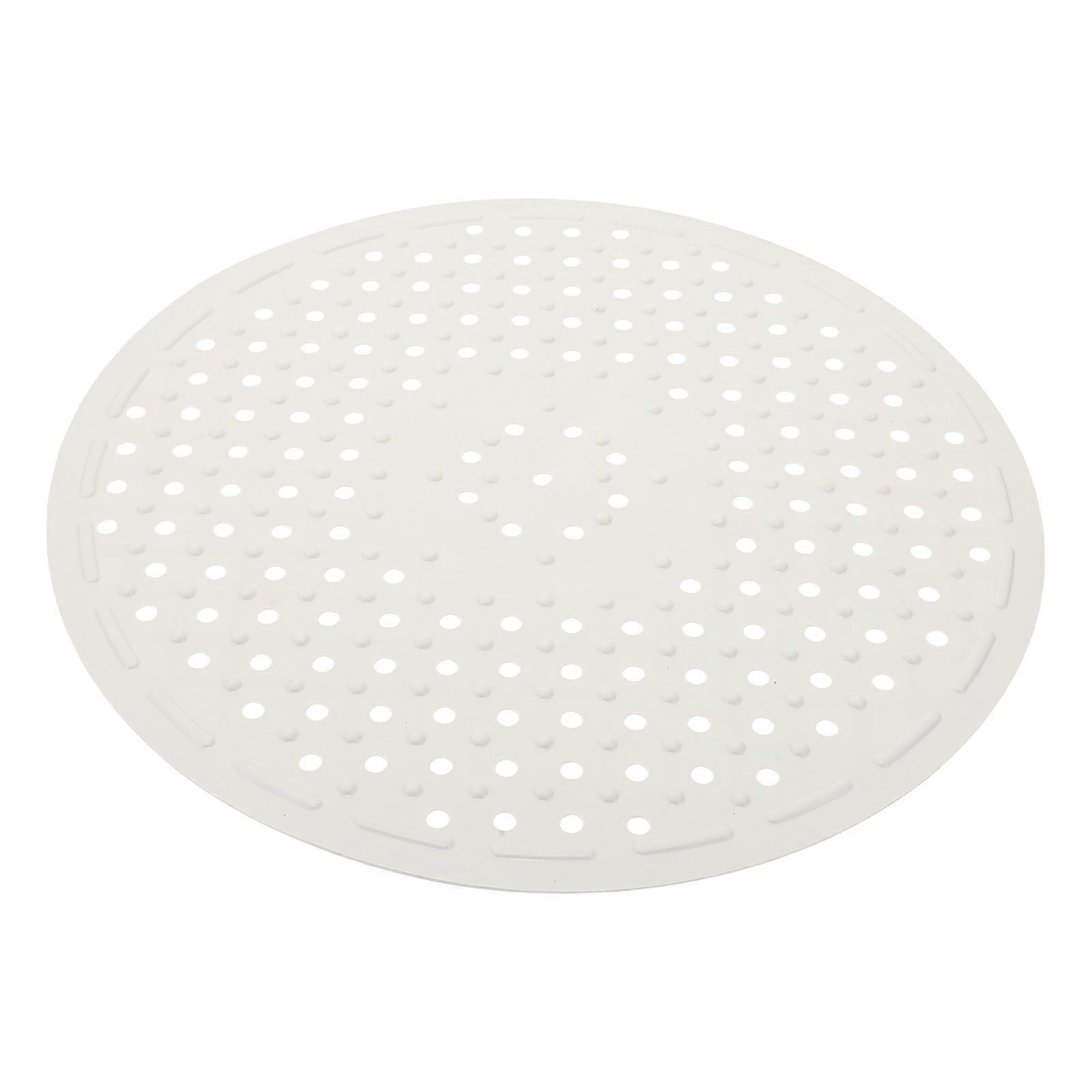 Round Rubber Dish Drying Mat for Kitchen Sink with AntiSlip Design and Multifunctional Use White