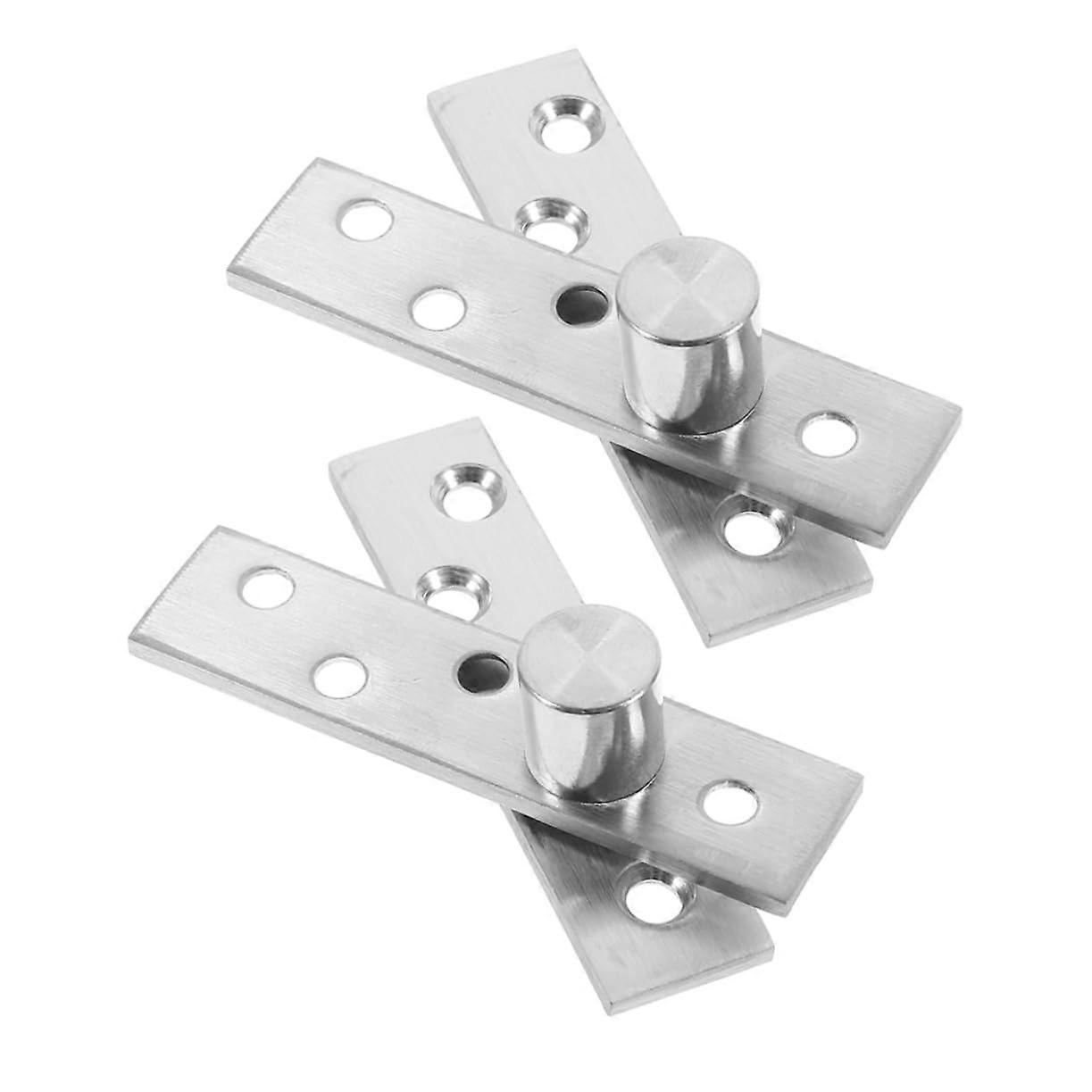 2 Pairs Rotating Wooden Door Hinge Pivot Dual Vertical Mechanism Offset Hinges