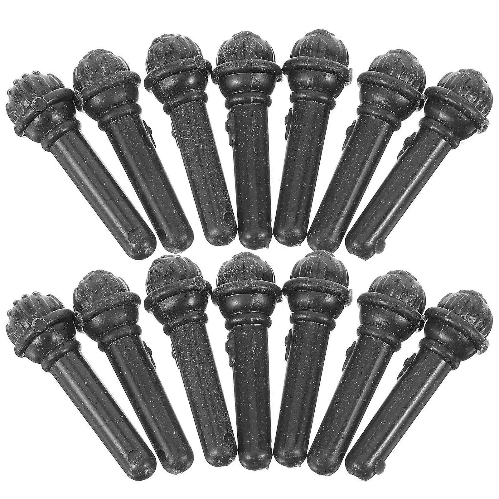 Vintage Desktop Microphone Prop Model 100Pcs Singing Play Accessory Kids Toy Black Plastic