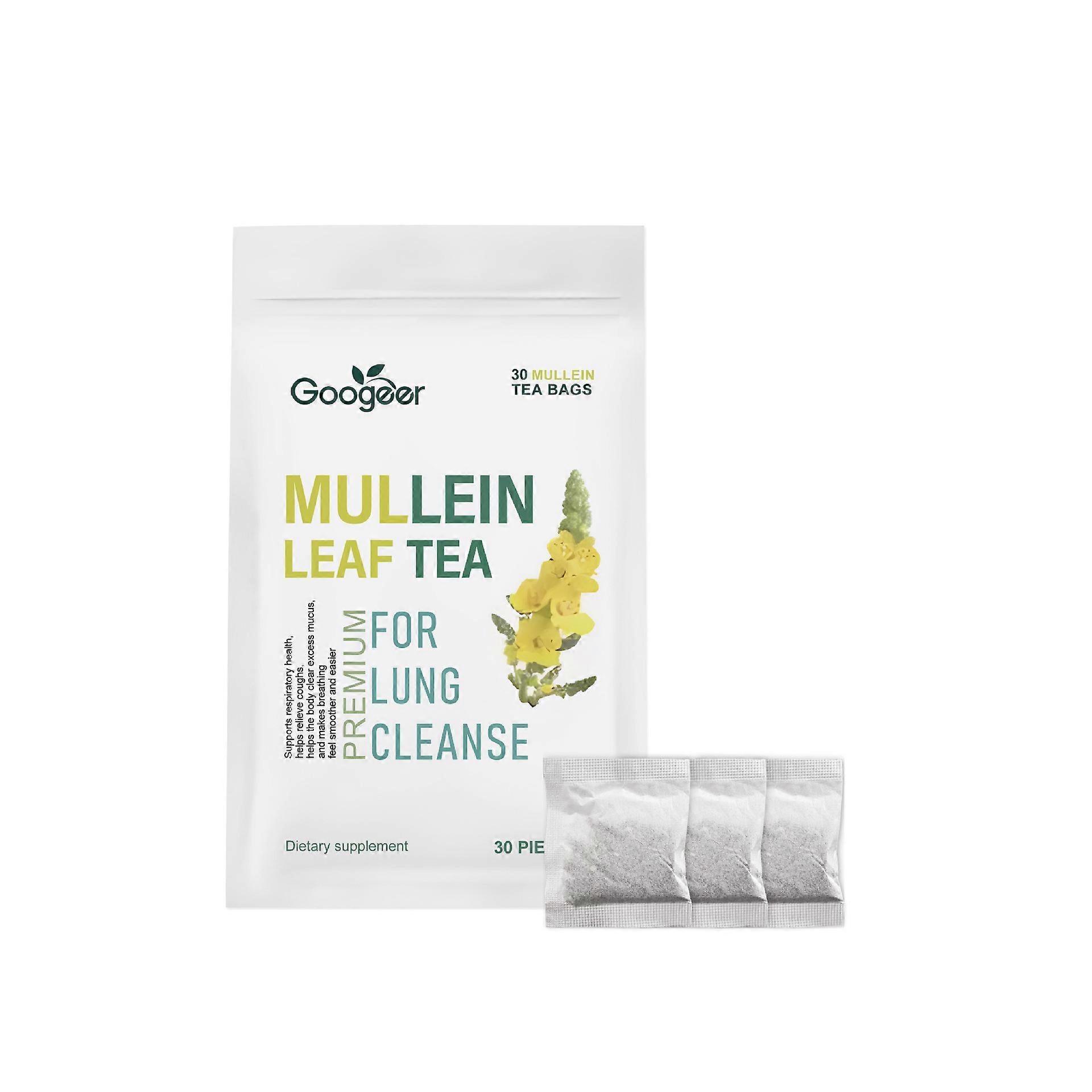 30pcs/Bag Mullein Leaf Tea, Mullein Tea For Lung Cleanse, Natural Healthy Herbal Tea For Lung Detox And Respiratory Support