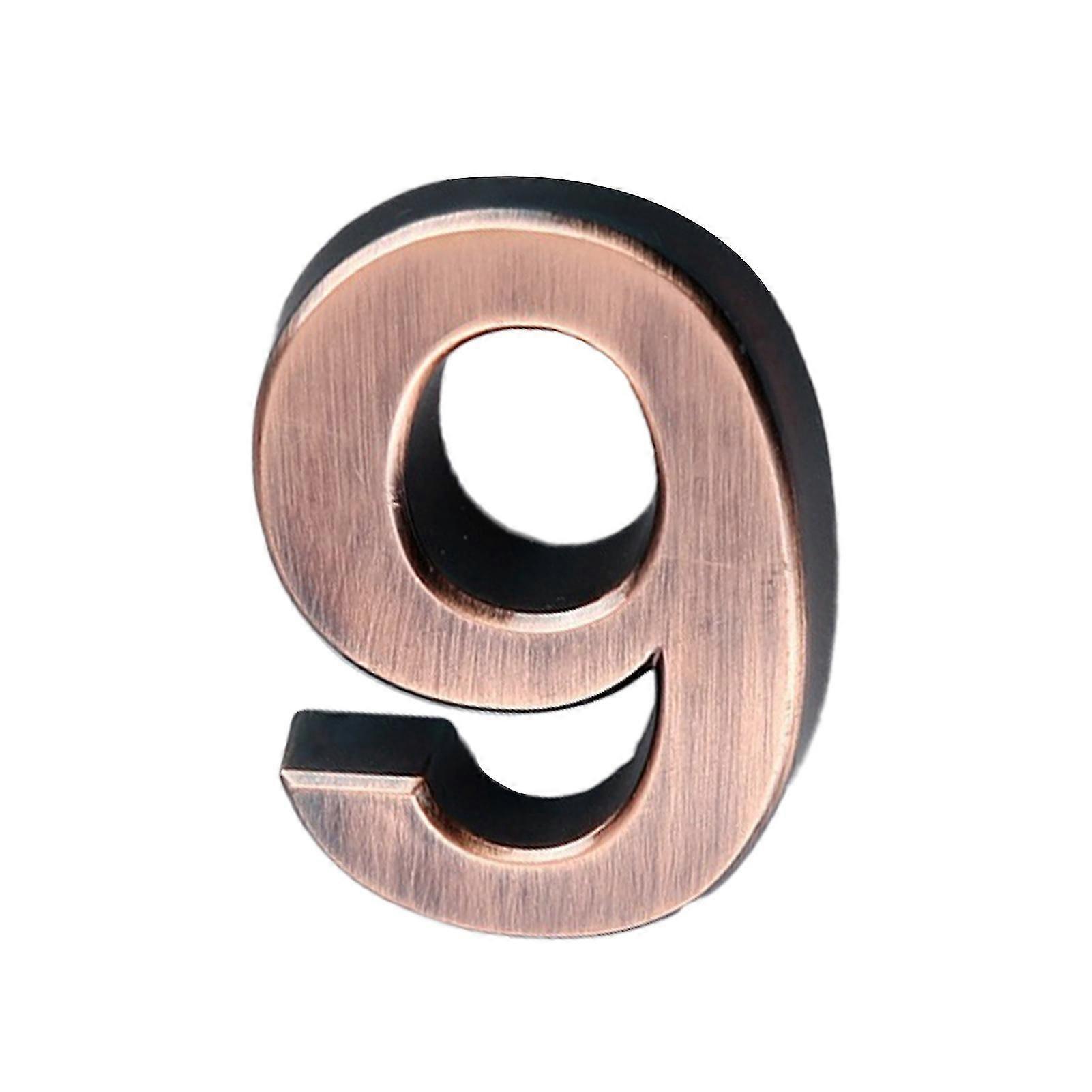 SNQTV-Number Sign Self Adhesive Rust-proof Abs 3d 0-9 Mailbox Numbers For Home