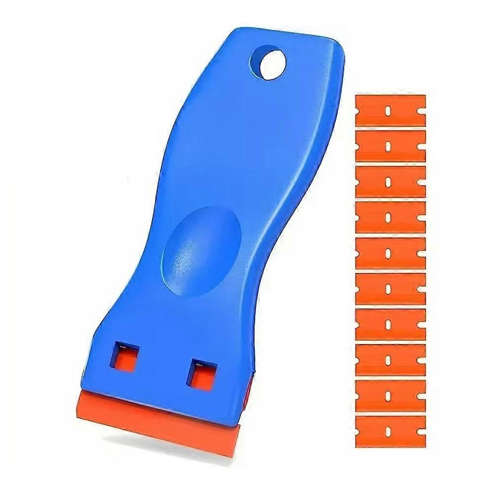 Pcs Plastic Razor Scraper and 100 Pcs Blades,Plastic Razor Scraper