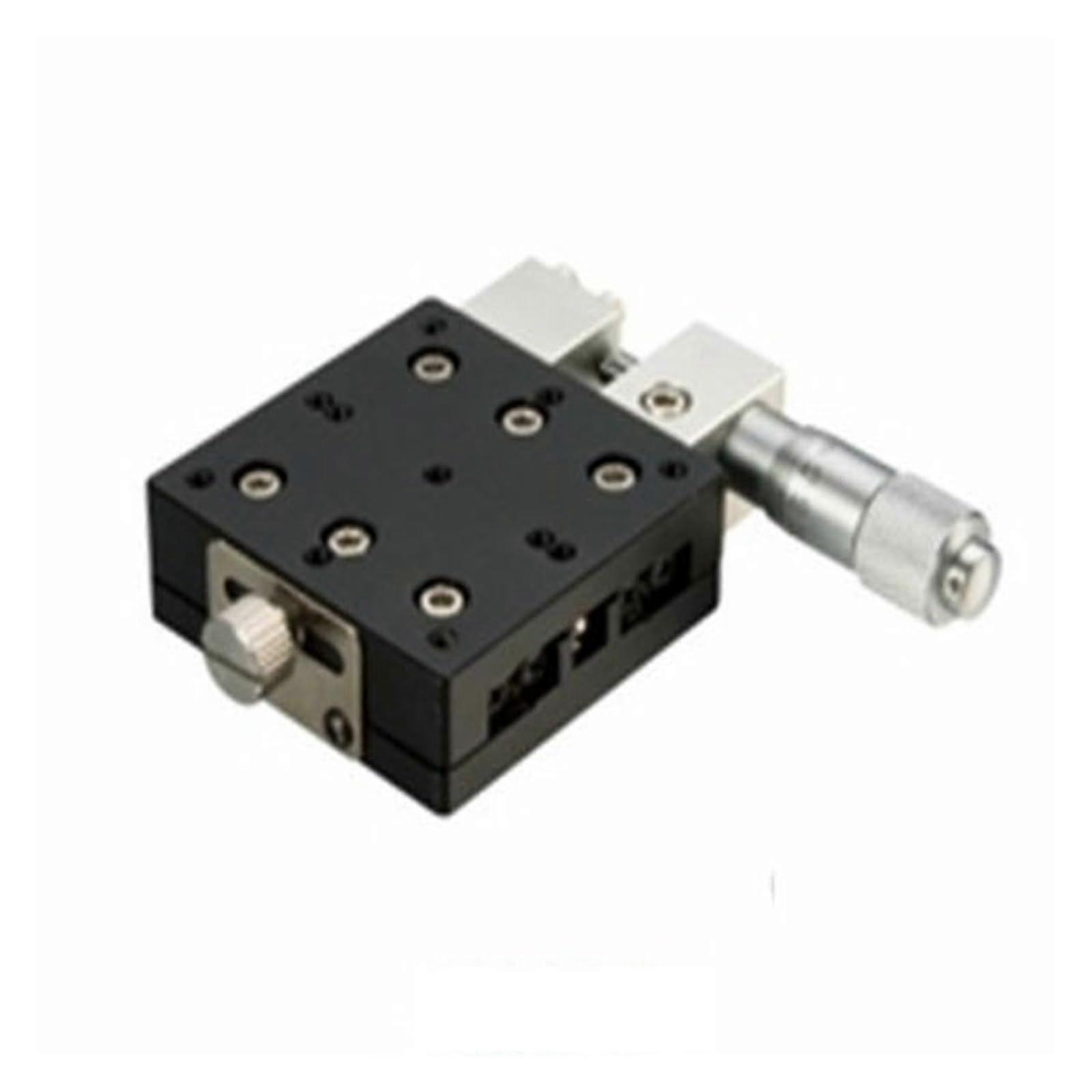 50 x 50 mm Precision Linear Stage Platform Bearing with Right Hand Micrometer, Compact Size, High Accuracy