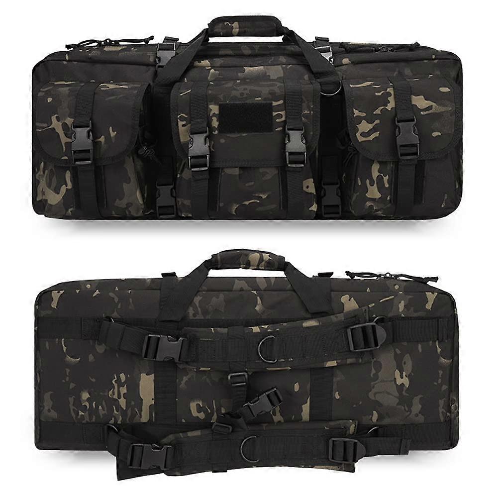 Tactical Soft Backpack 28-Inch Hunting Tactical Bag With Padded Shoulder Straps And Lockable Zipper Foam Padding Grey