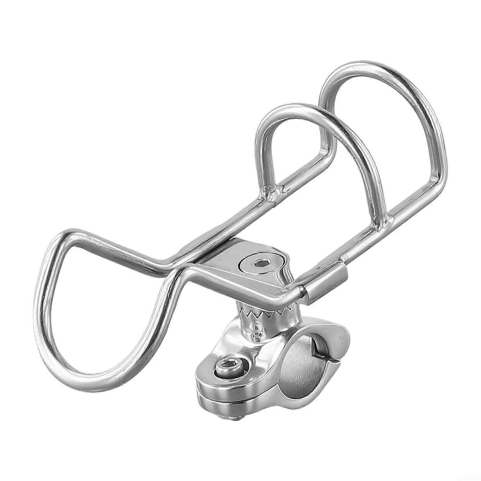 Practical fishing rod holder for boats with easy installation for standard 25mm rails