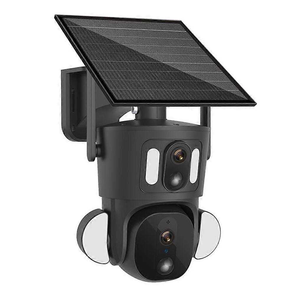 Q32 Solar Security Camera US Version 4G Network 2K+4MP Dual Lens Home Monitor