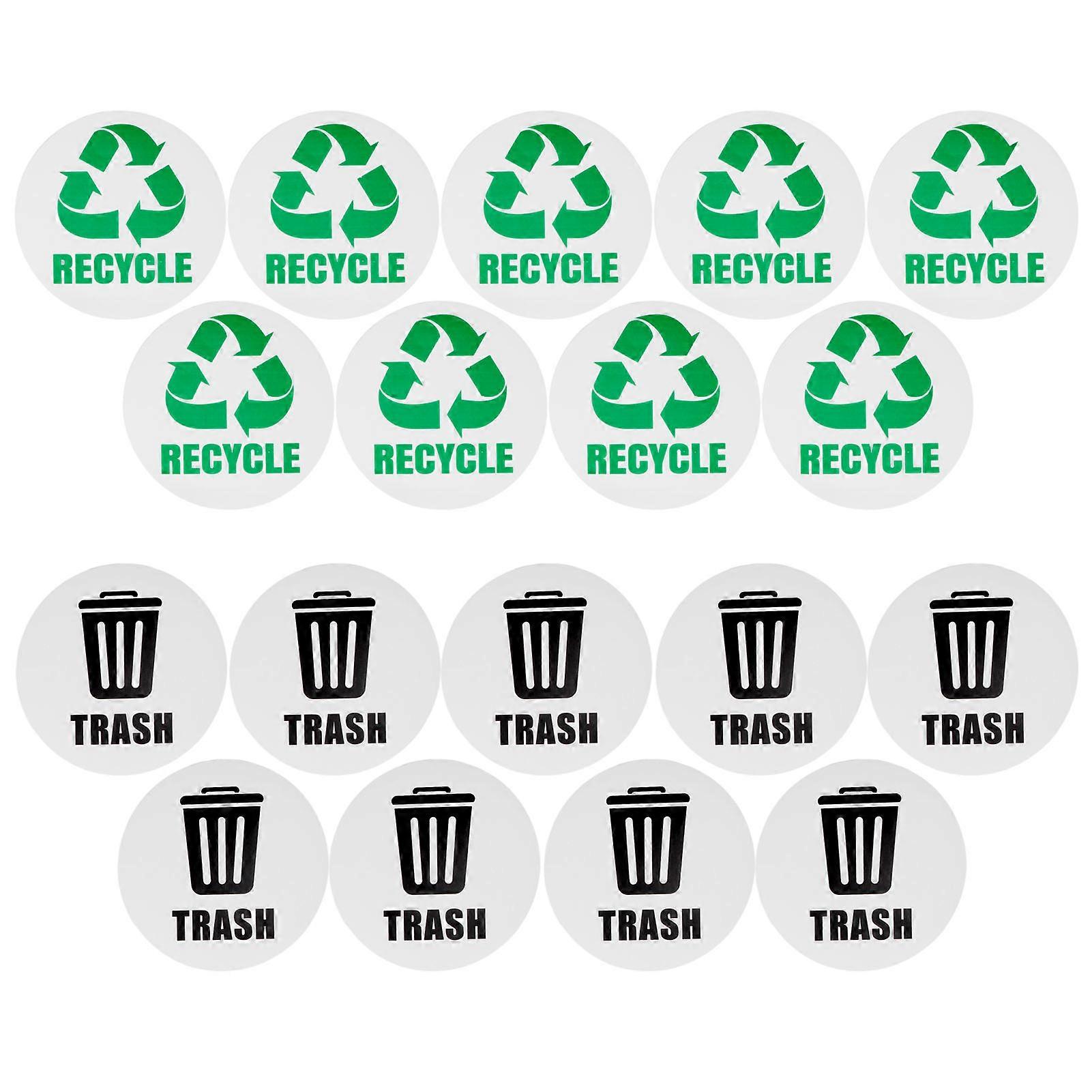 18 Waterproof Stickers for Trash Cans, Containers, Garbage Bins