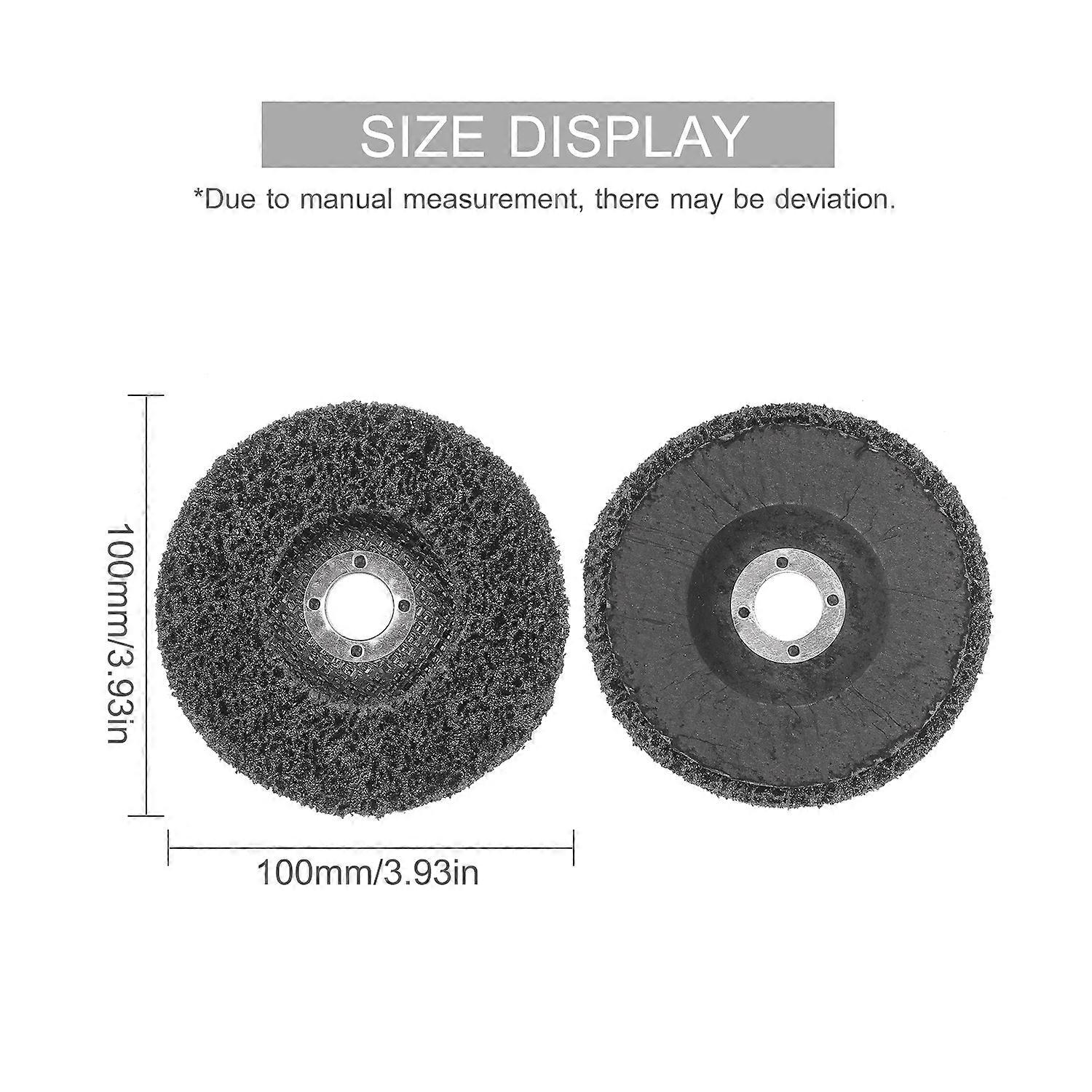 4-in Strip Discs Grinding Discs Wheel Clean Remove Rust Paint Oxidation Coating for Metal Wood Fiberglass 5PCS/Pack