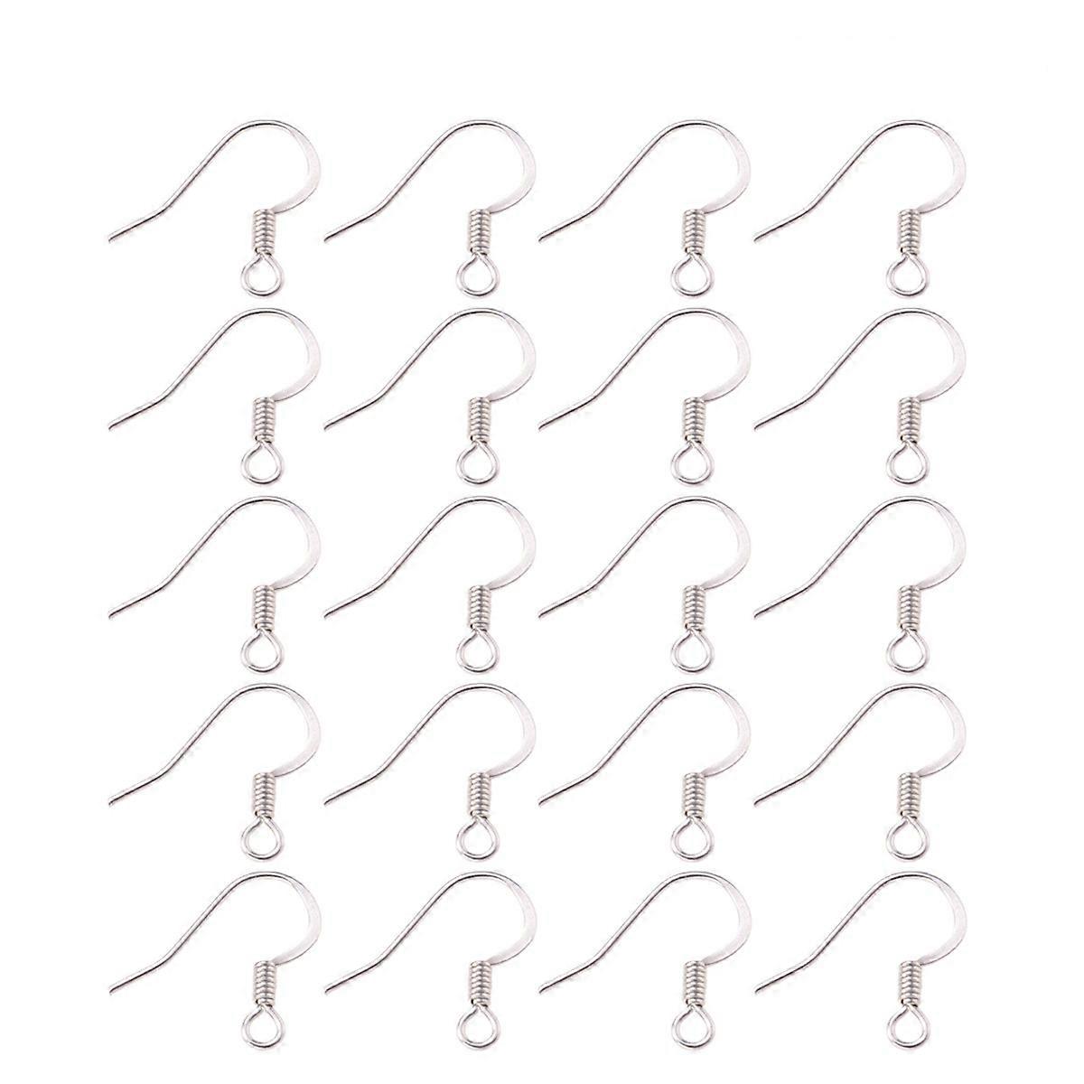 100 قطعة من الفولاذ المقاوم للصدأ أقراط الملحقات للمجوهرات DIY صياغة لوازم الفضة المتينة