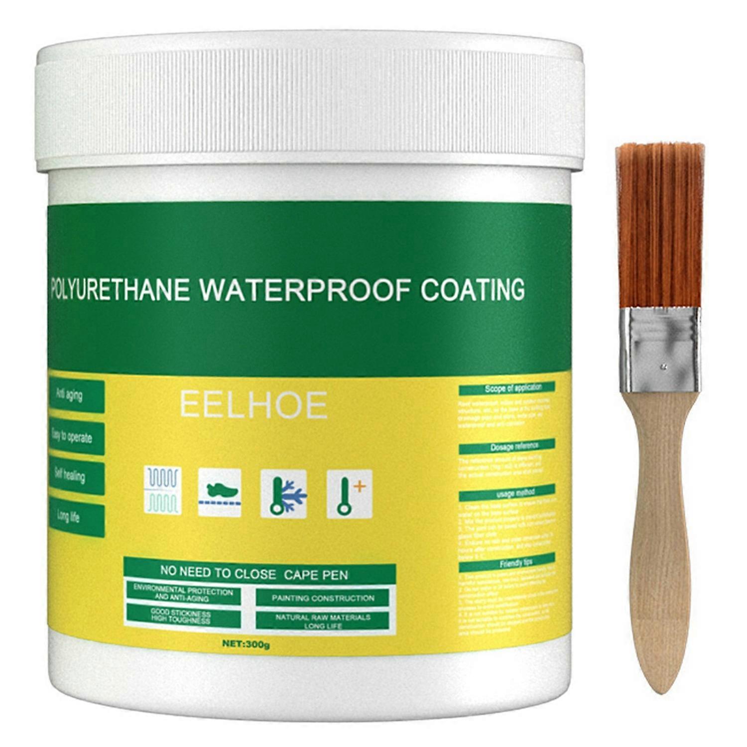 1-6個 EELHOE 300g 床防水シーラント浸透コーティングブラシ付き外壁/浴室用