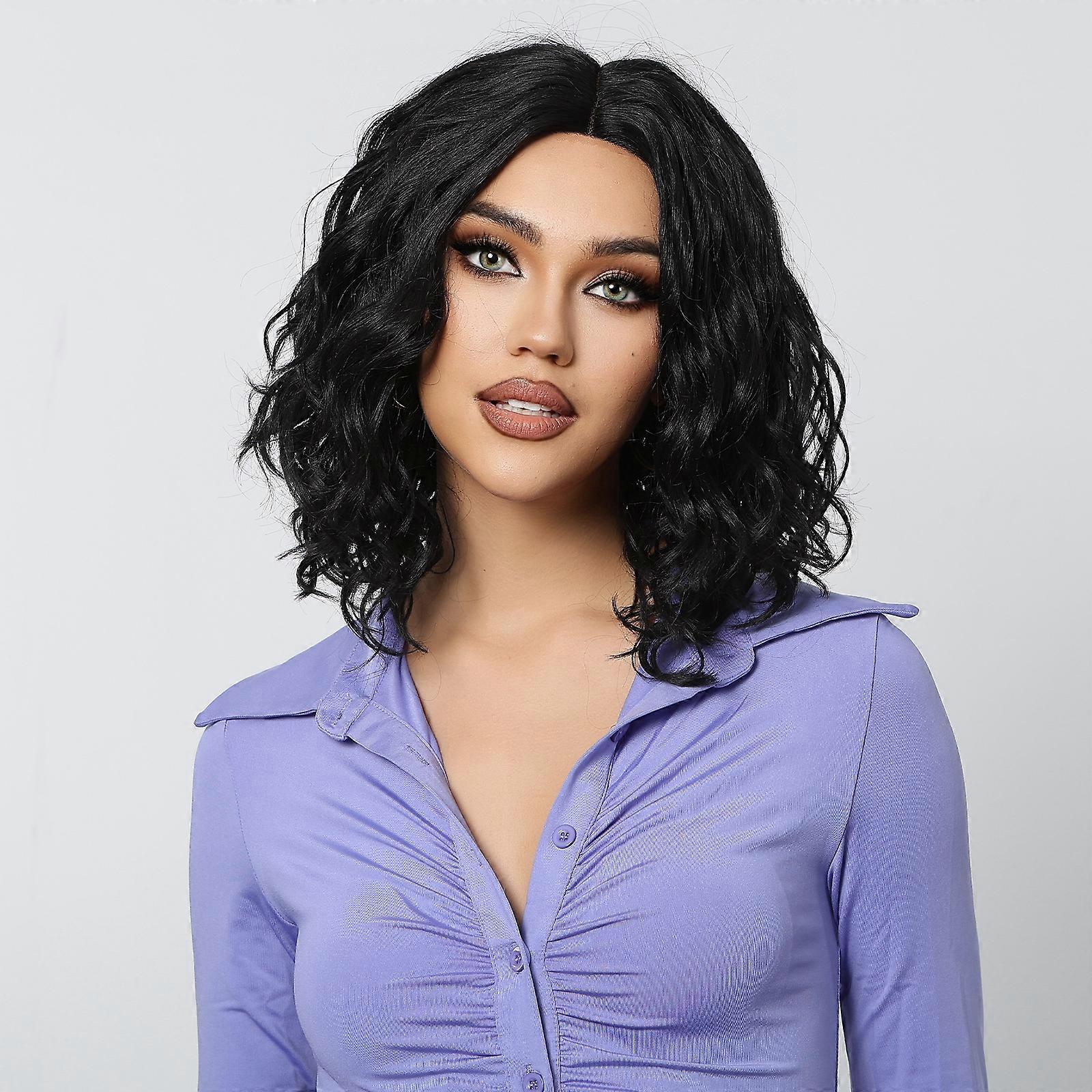 Haircube T-Part Lace Short Curly Silky Glueless Synthetic Wig - Effortless Style for Everyday Wear