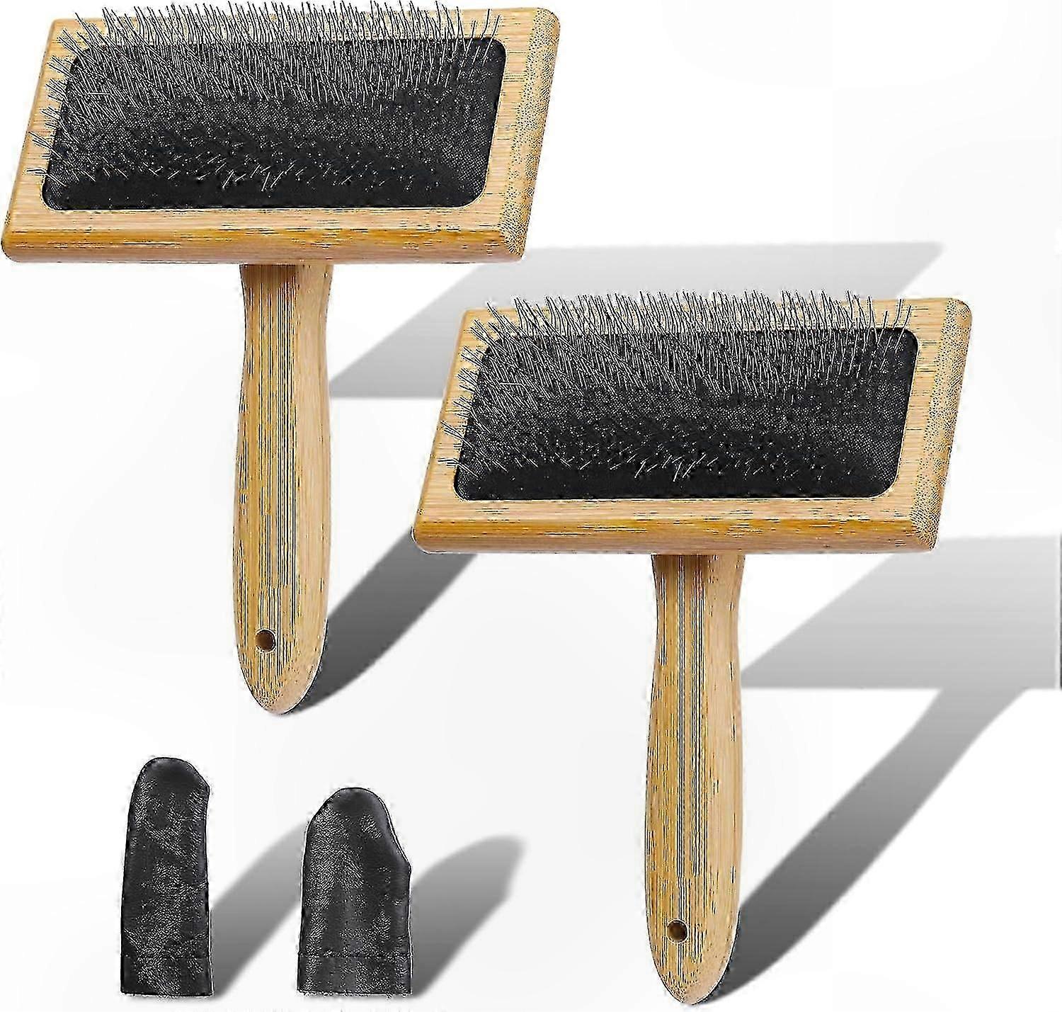 Large Fiber Blending Combs - 2 Pack for Pet Grooming & Wool Processing Hand Tools