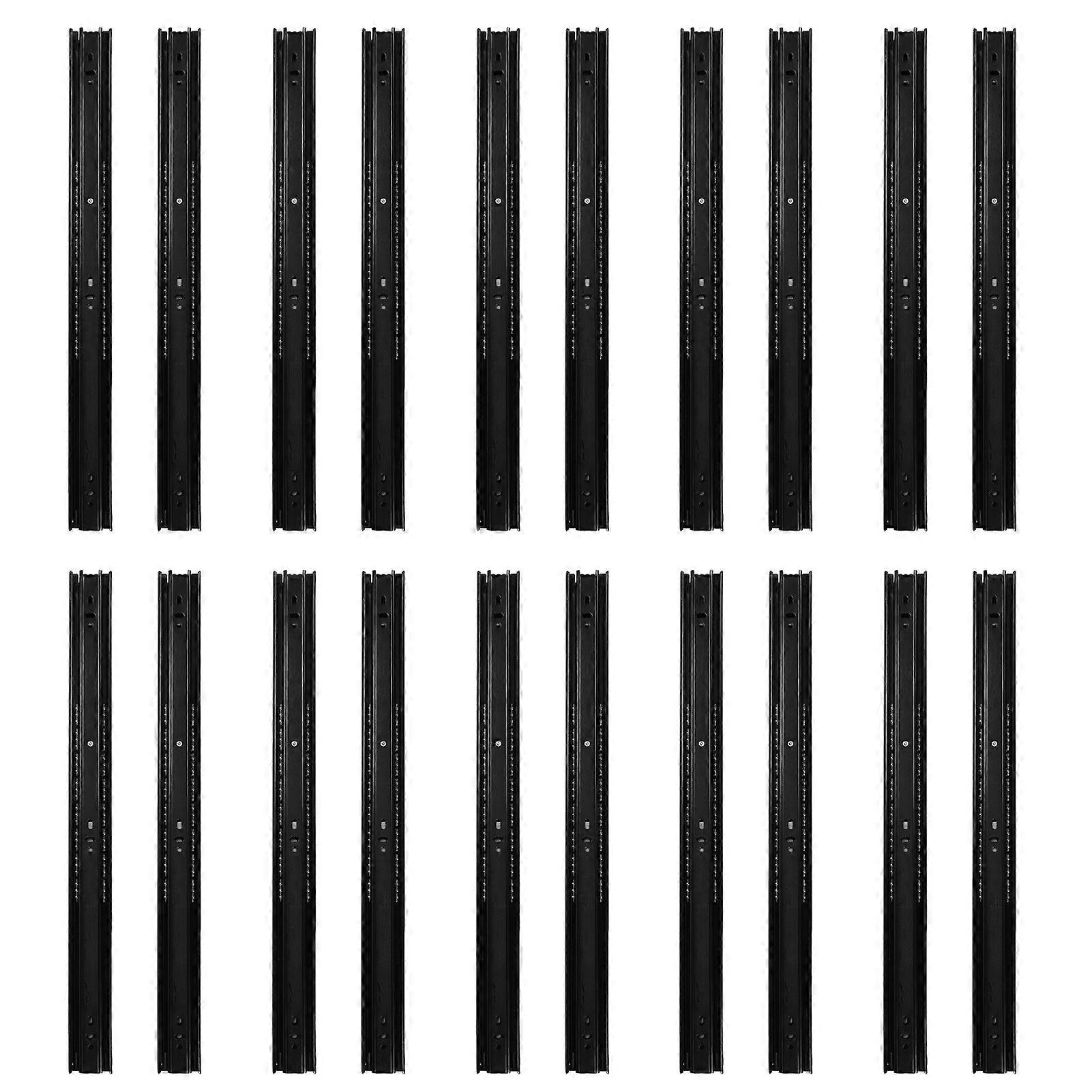 10 Pairs Drawer Slide 3 Sections Extension Large Load Bearing Guide Rail for Home Office20in