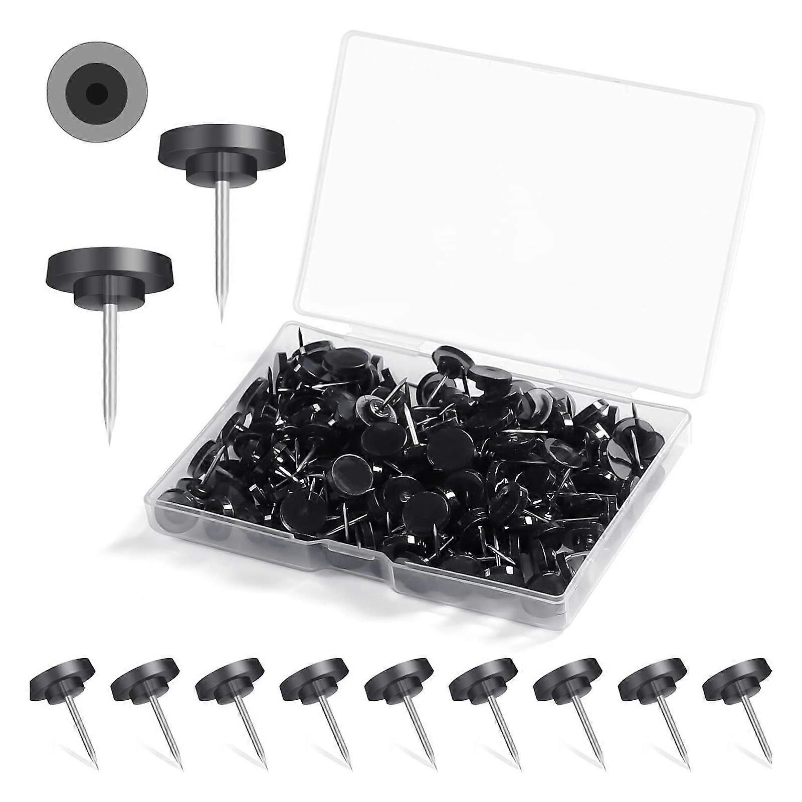 150Pcs Round Flat Head Push Pin Decorative Thumbtacks Cork Notice Board Pin with Case for Cork Board Bulletin Board Multicolor