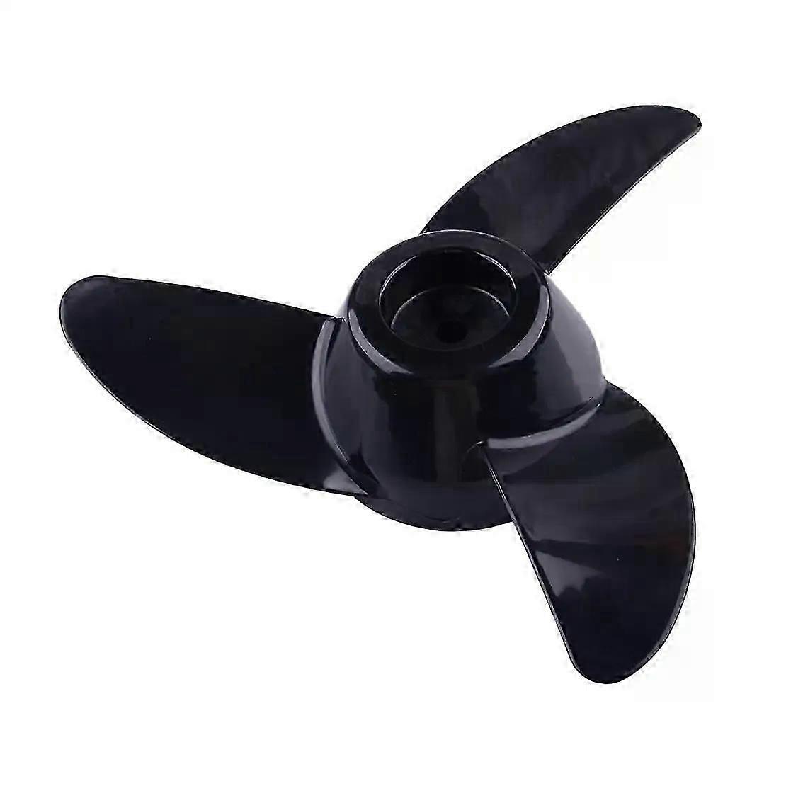 3 Blades Boat Outboard Propeller Fit for 55lb 62lb 86lb Thrust Electric Trolling Motor Black Plastic