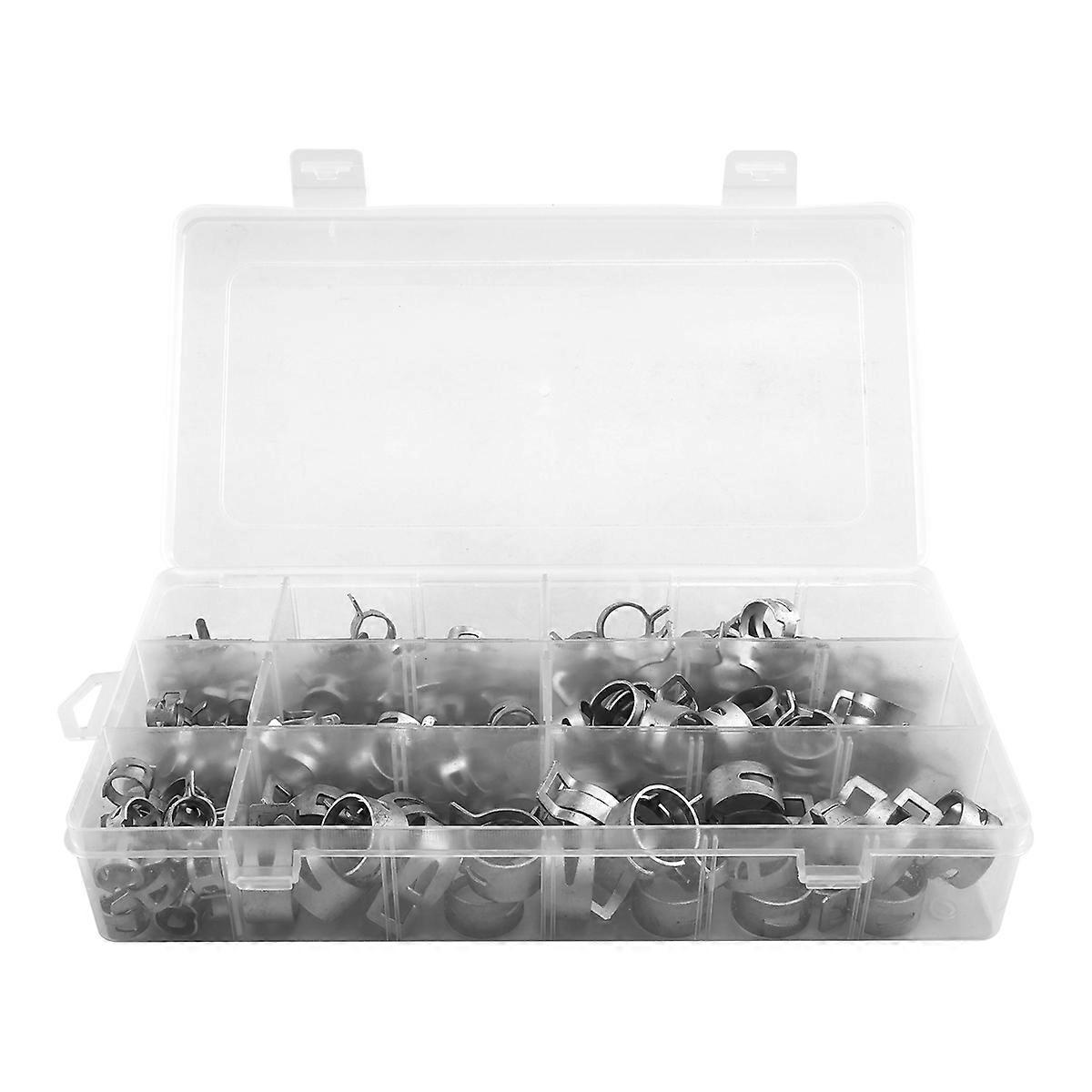 160 Pcs Hose Clamp Assortment Diameter 6.5 - Diameter 18mm Screwdriver Hose Clamps