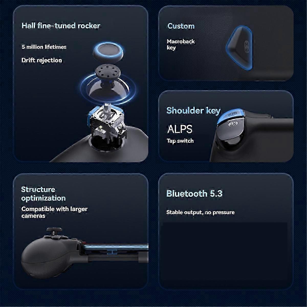 M15 Bluetooth Controller for Android, , Cloud Gaming, , Mechanical Hall Phone Controller