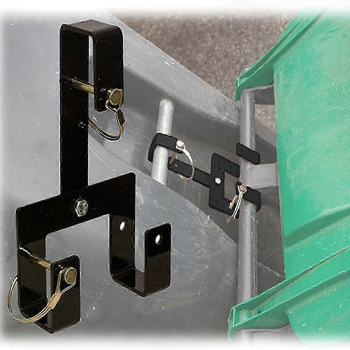 Tung dragkrok i stål för soptunnor | Universell passform för soptunnor på flera hjul | Enkel installation av kontaktkrok