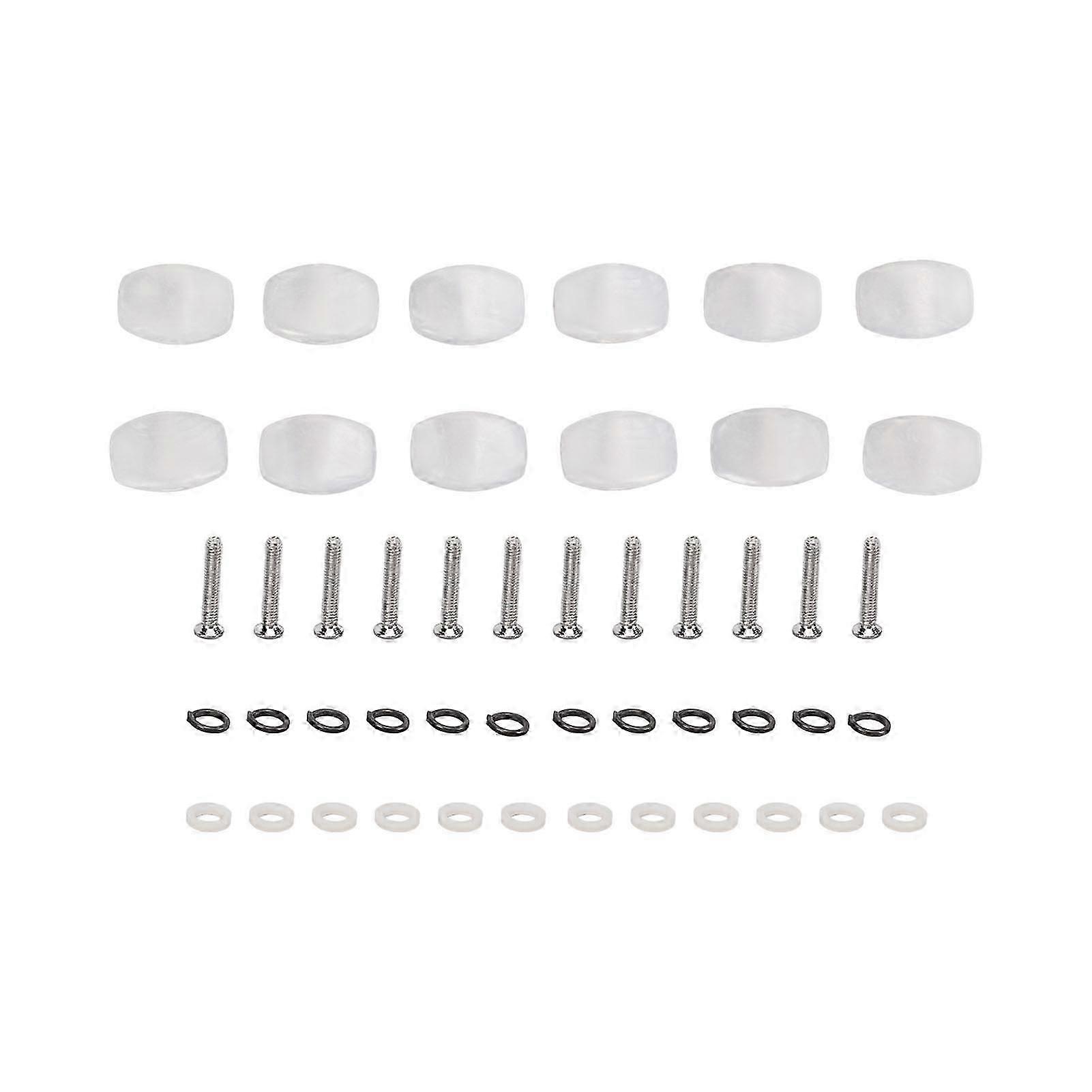 12Pcs κιθάρα tuning μανταλάκια κουμπιά πλαστικά πόμολα δέκτη μηχανών για τις λαϊκές κλασικές κιθάρες